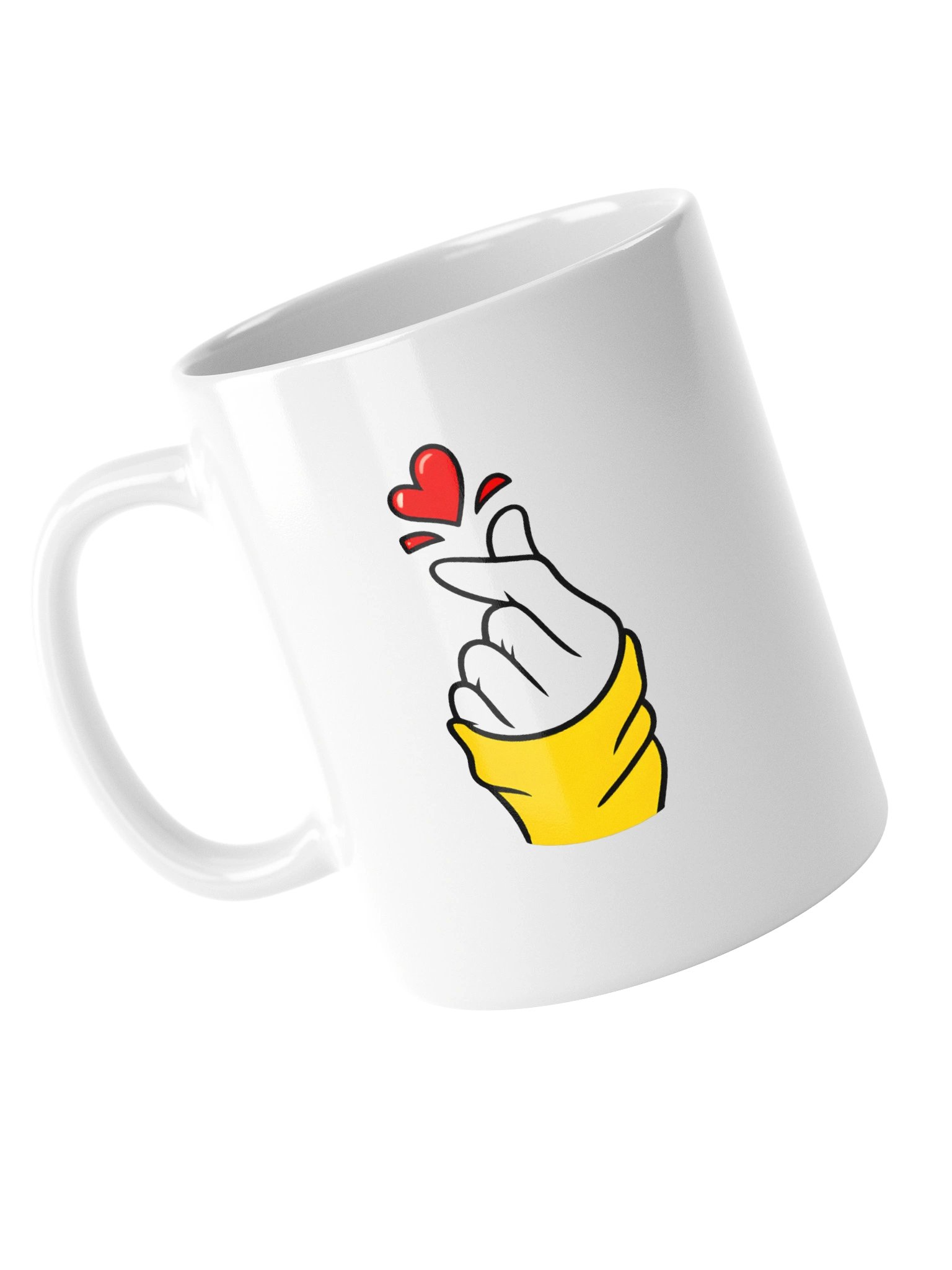 Korean Finger Heart Aesthetic Ceramic Coffee Mug product image (5)