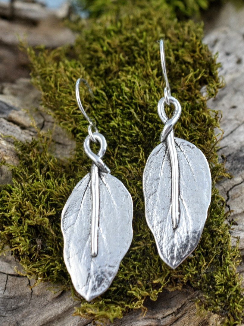 Leaf Sterling Silver Earrings – Nature’s Simplicity product image (1)