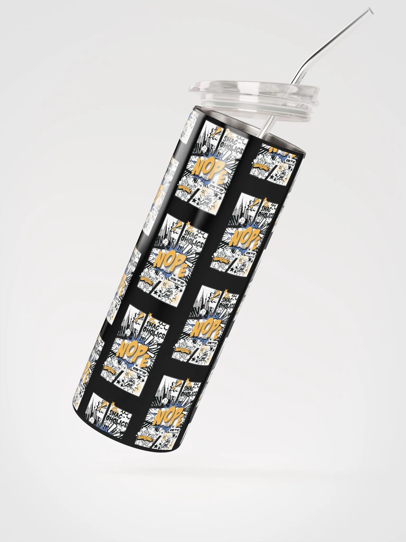 Shac-oholics Comic Blast Tumbler - Golden Yellow 