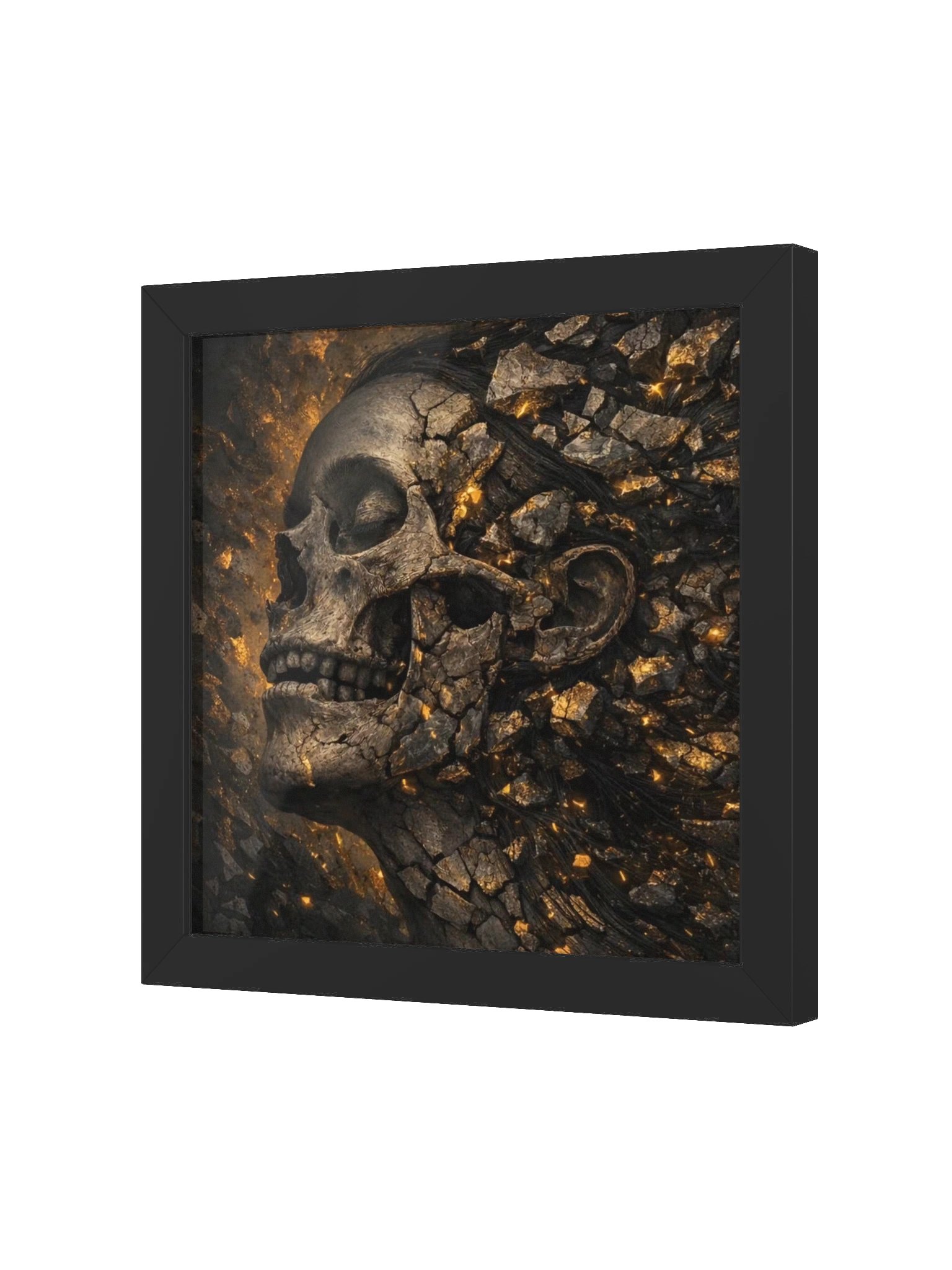 Dark Molten Gold Skull - Stone Fracture Recursion product image (2)