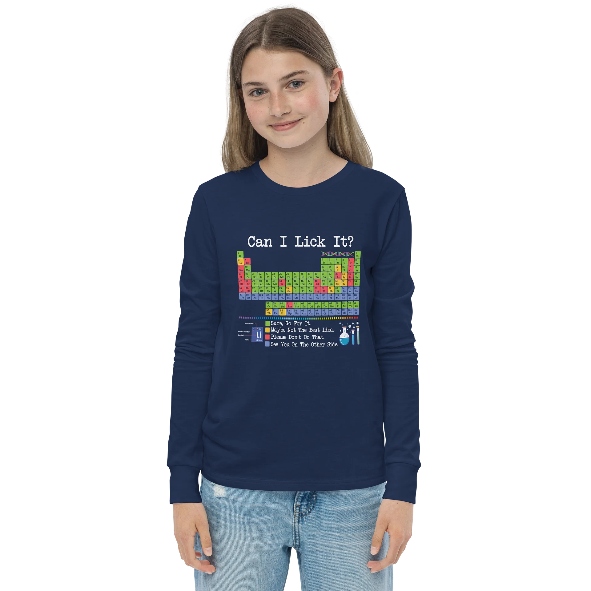 Youth Longsleeve Chemistry Nerd Shirt product image (13)