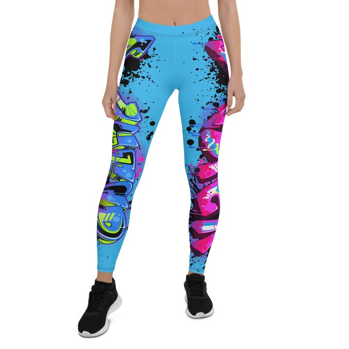 Graffiti Logo Legging Blue product image (1)