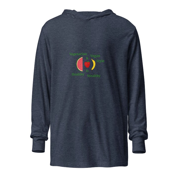 Healthy Wealthy Vegetarian & Vegan Hooded Tee product image (1)