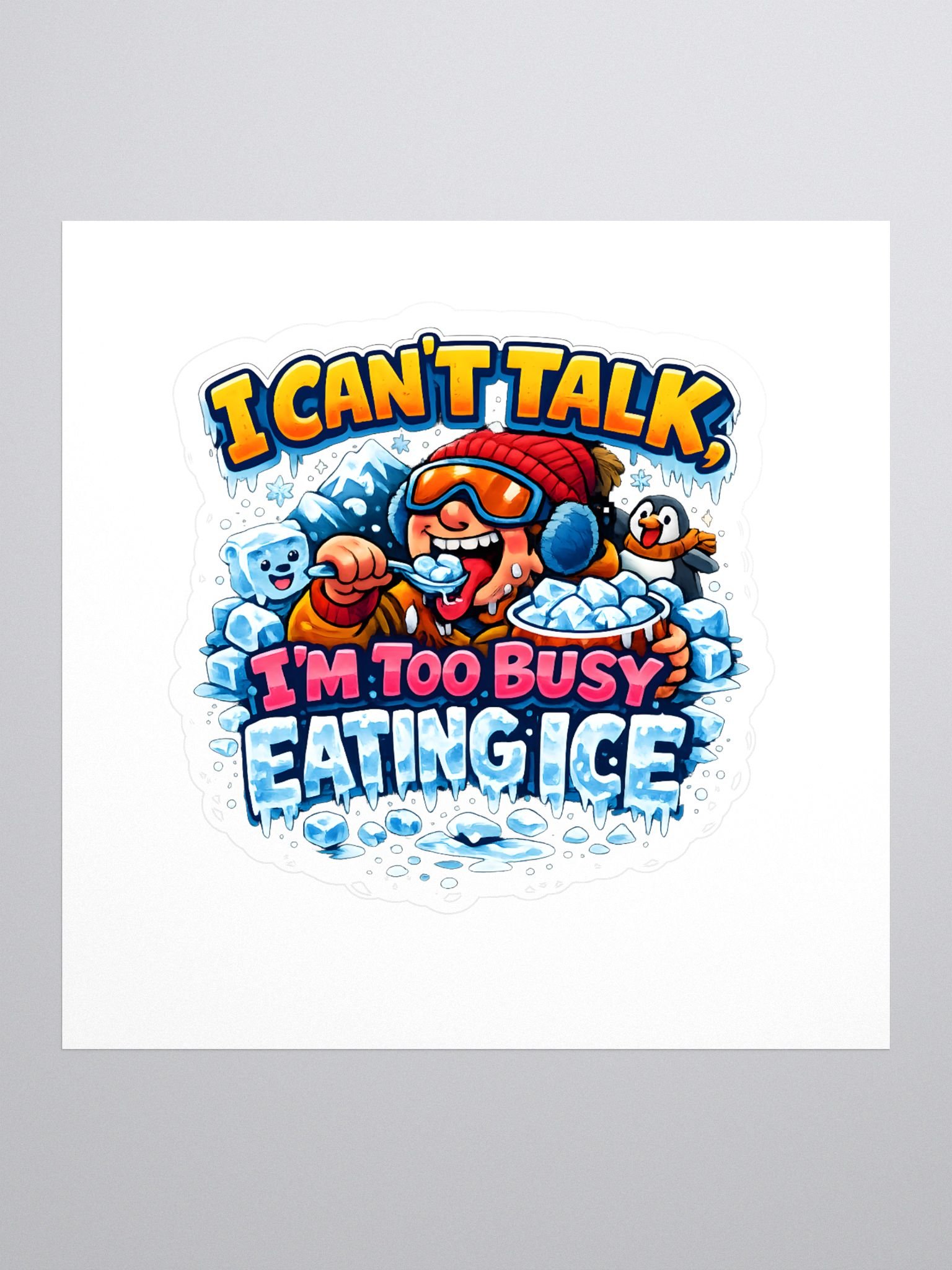 Eating Ice Sticker product image (1)