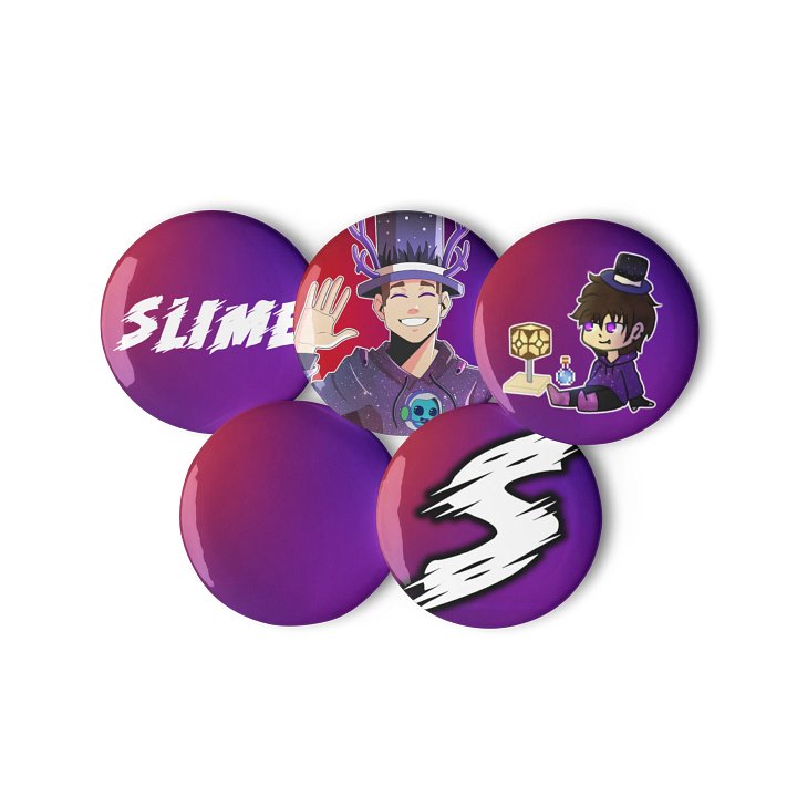 SlimeTB Set of 5 Pin Buttons product image (3)