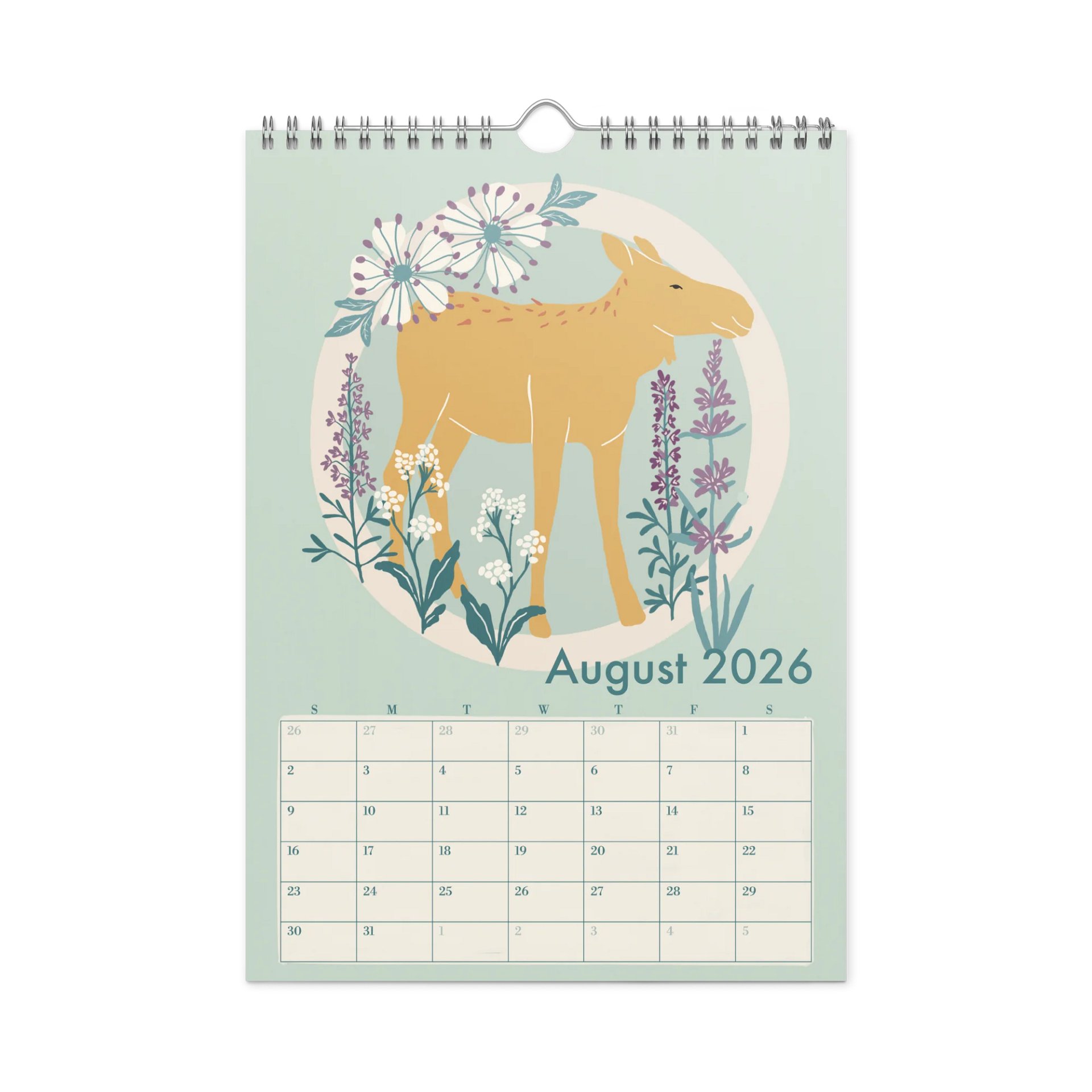 Swiss Wildlife 2026 Wall Calendar – Nature-Inspired Animal Art for Kids, Families & Nature Lovers product image (8)