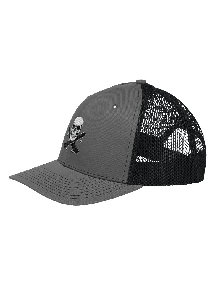 Skull and Skateboard Trucker Hat product image (5)