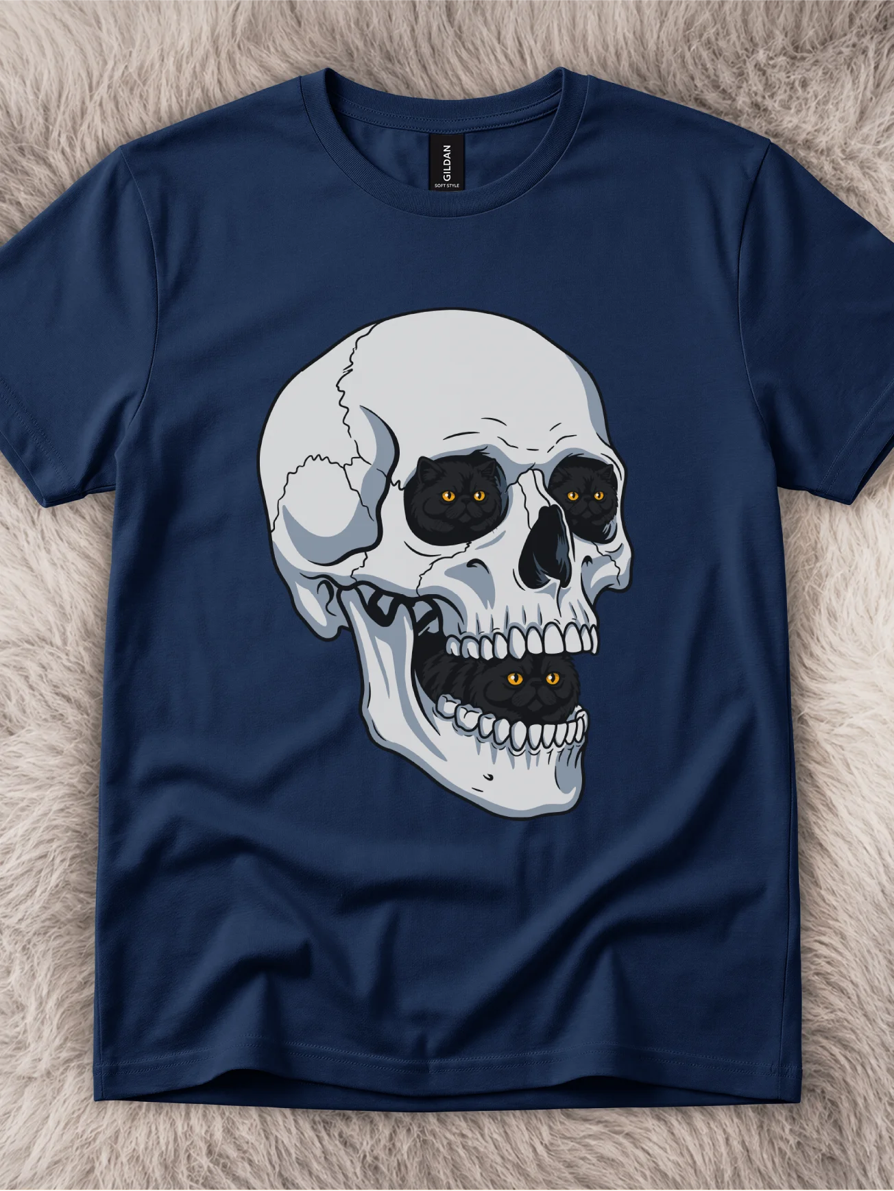 Skull & Whiskers Persian Cat Shirt product image (1)