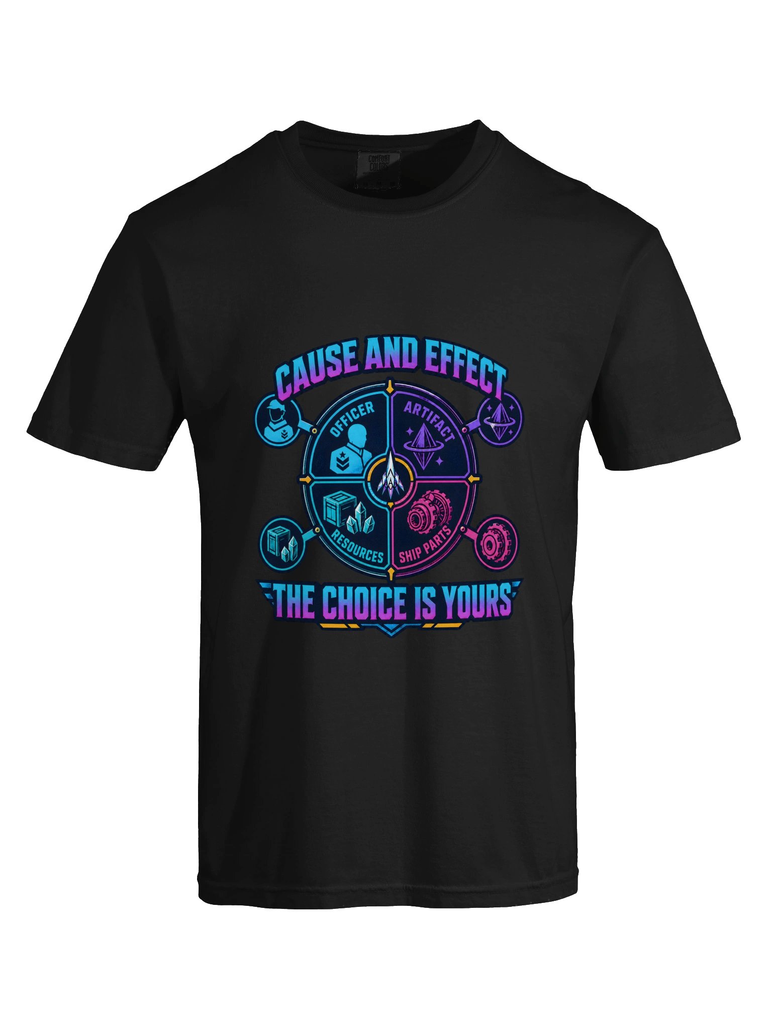 Cause and Effect Neon Diagram Tee product image (49)