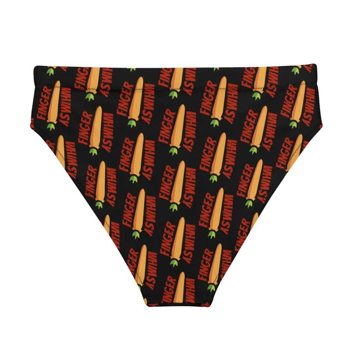 Finger Whimsy (BLK) High-Waisted Bikini Bottoms product image (1)