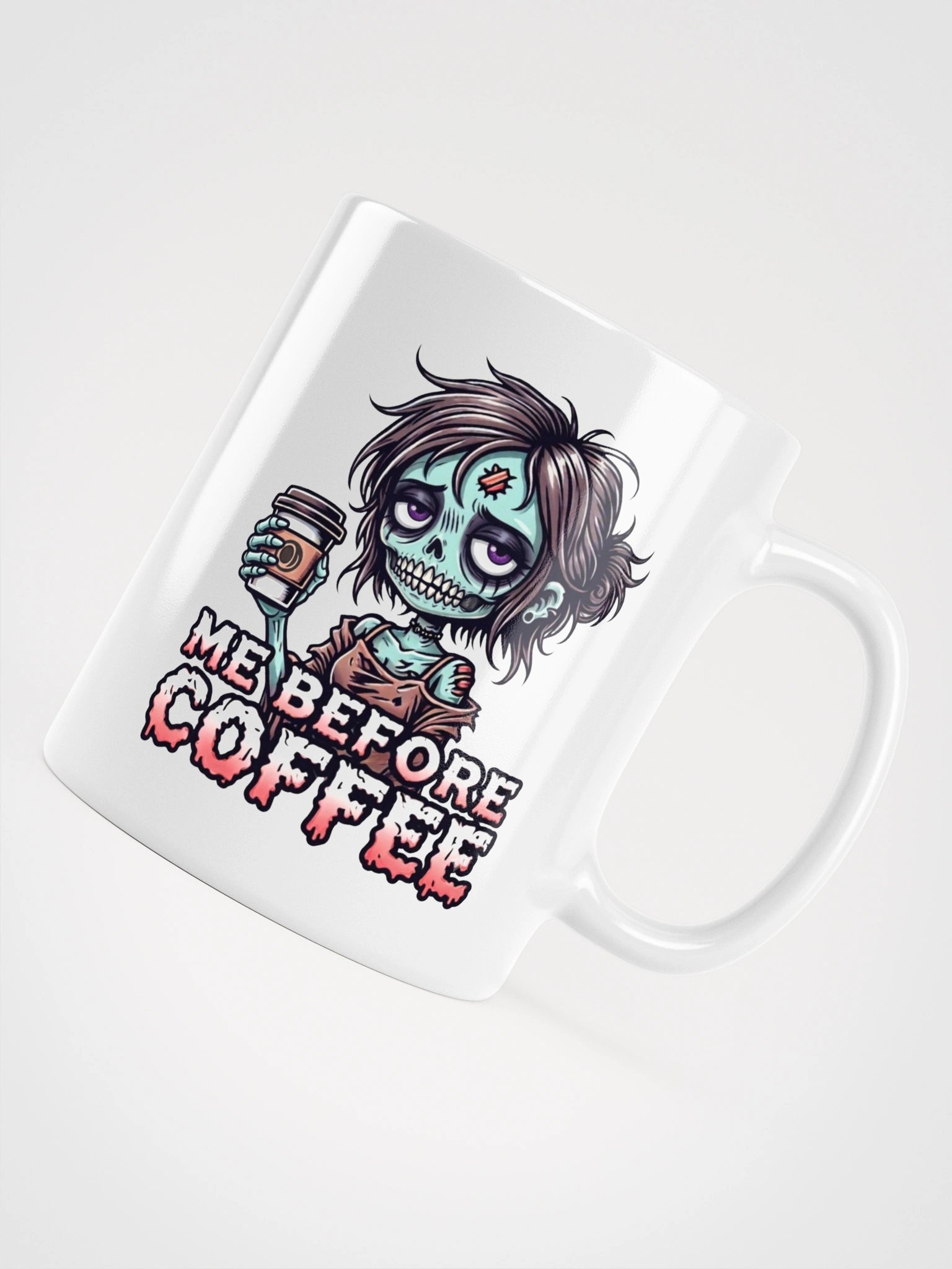 "Me Before Coffee" Zombie Chick Mug | Me Before Coffee Collection product image (7)