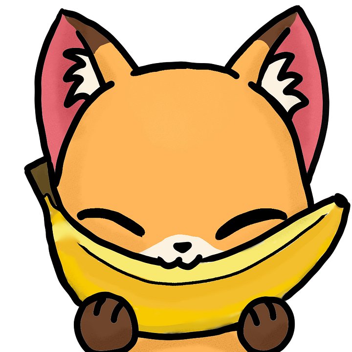 Fox Banana Sticker product image (1)