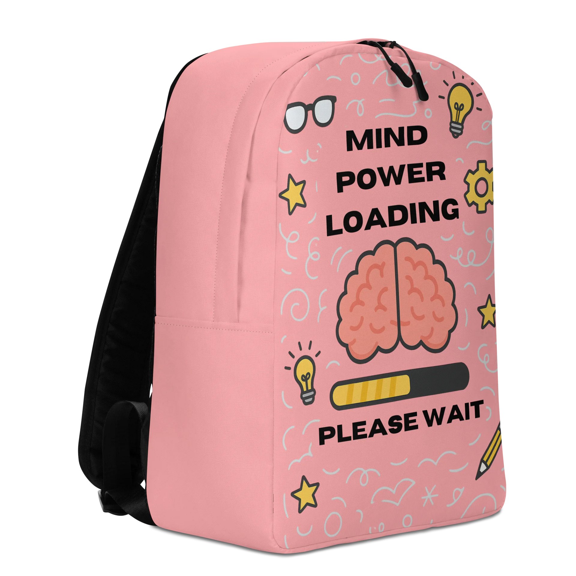 Mind Power Loading… Please Wait Backpack (Tropical Pink) product image (5)
