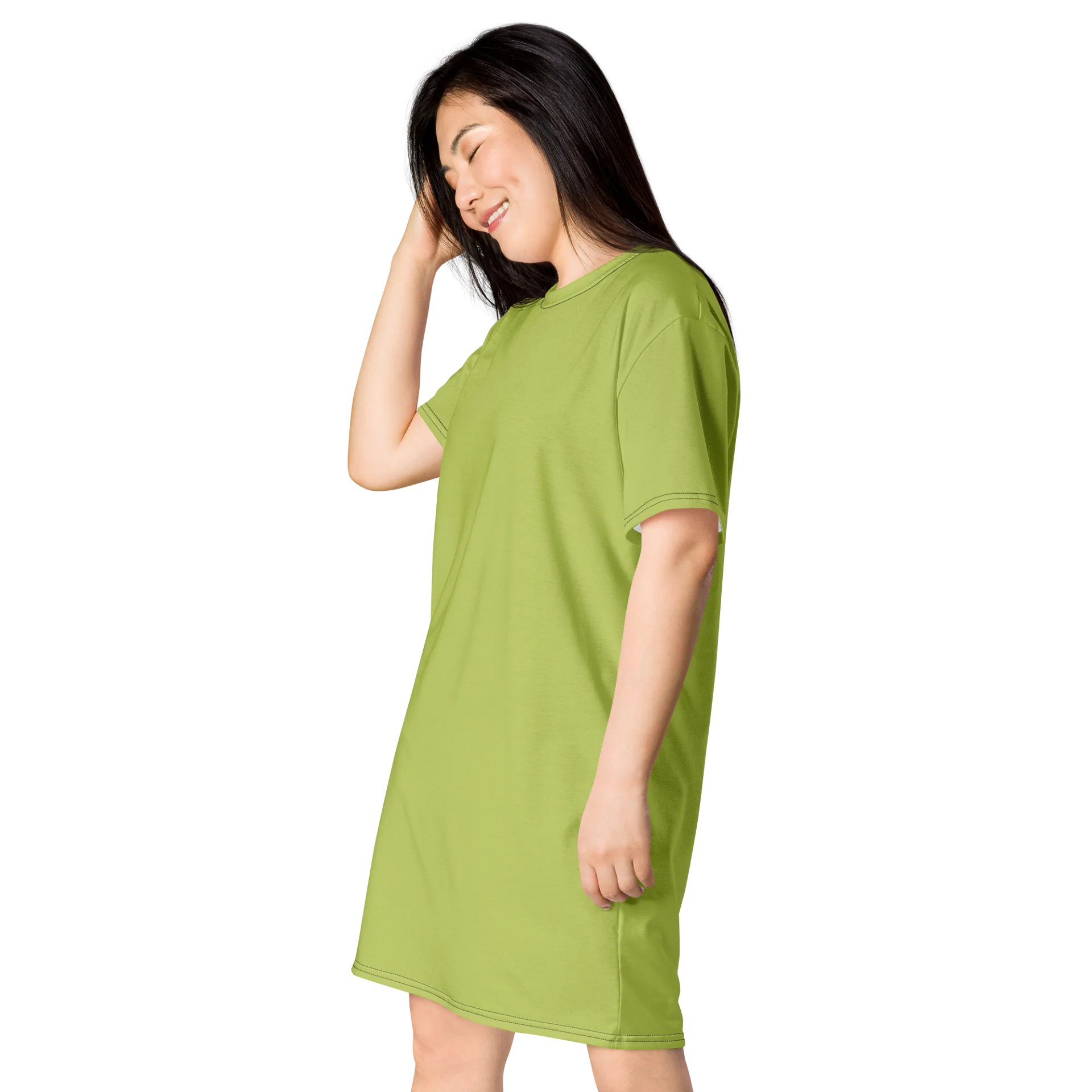 Oversized T-Shirt Dress - Vibrant Wild Willow, Sizes 2XS-6XL product image (3)