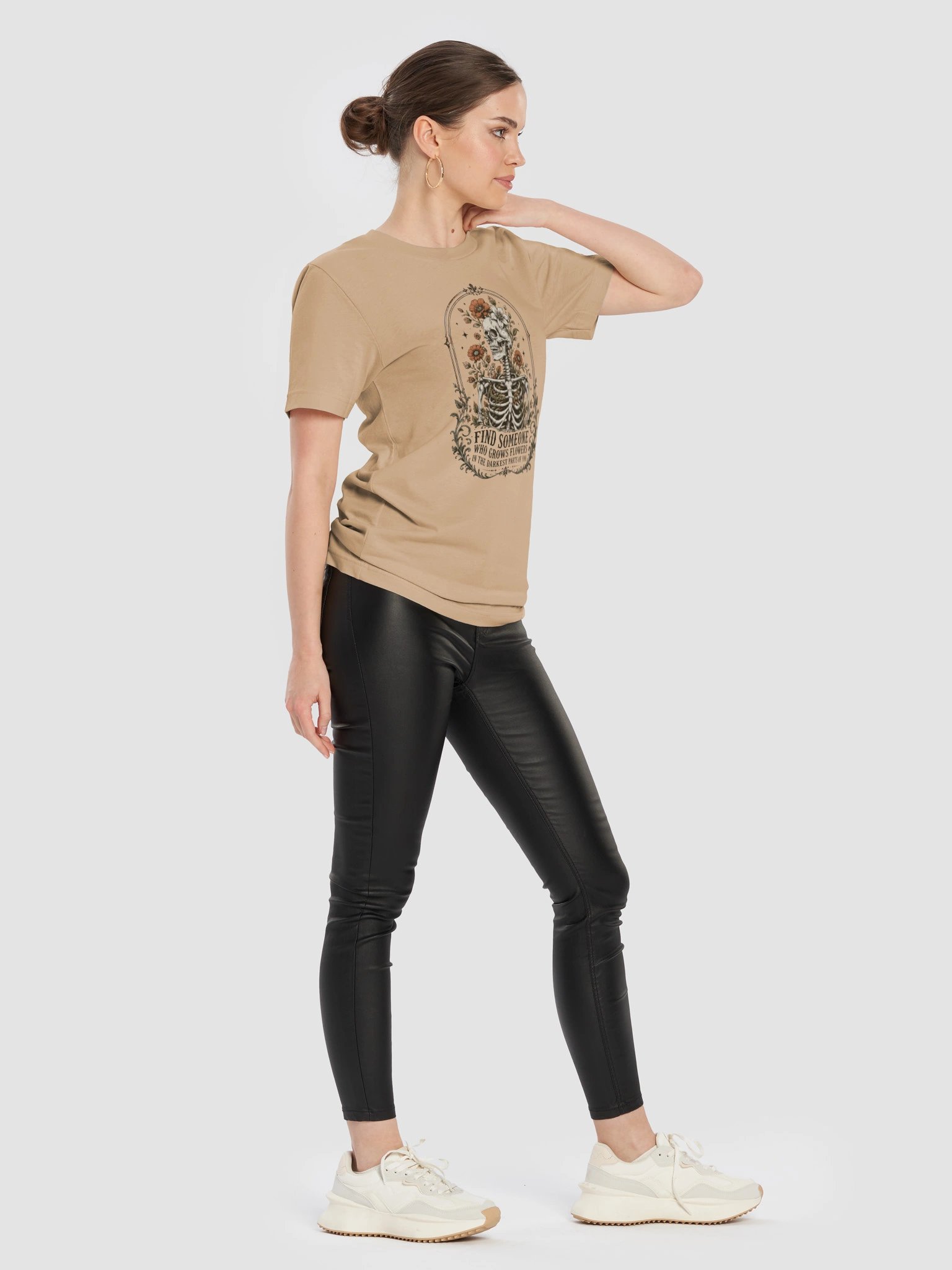 Find Someone Who Grows Flowers T-Shirt | Gothic Skeleton Floral Tee product image (21)