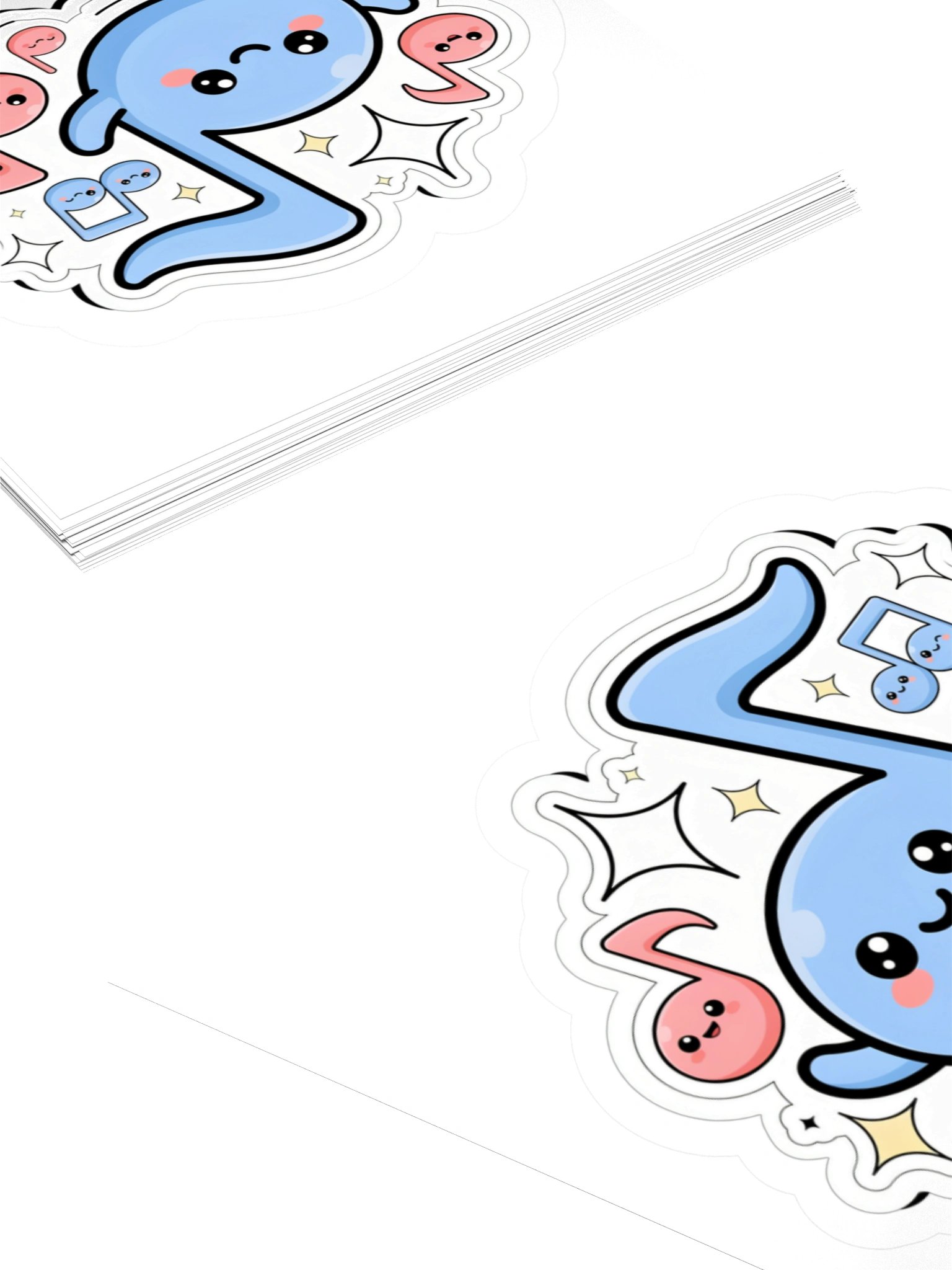 Smiling Musical Notes Kiss Cut Sticker product image (11)