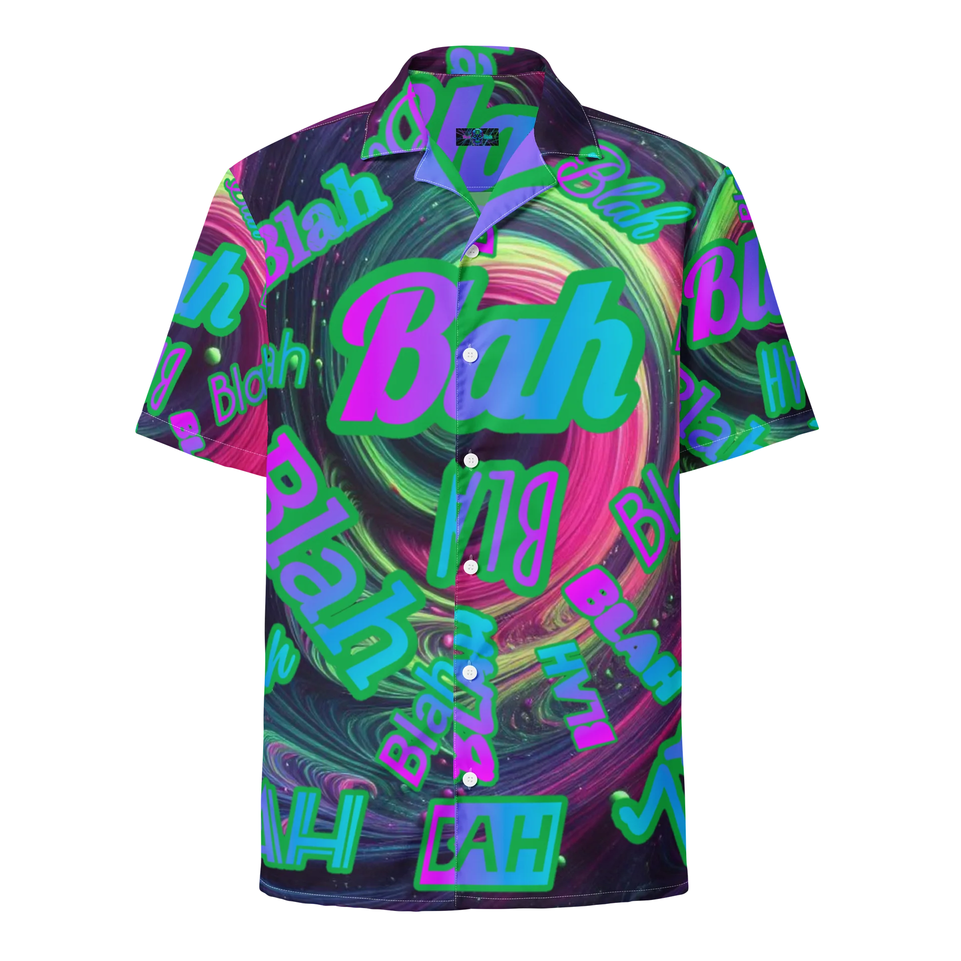 "Blah All Over" Premium All-Over Print Button-Down product image (1)