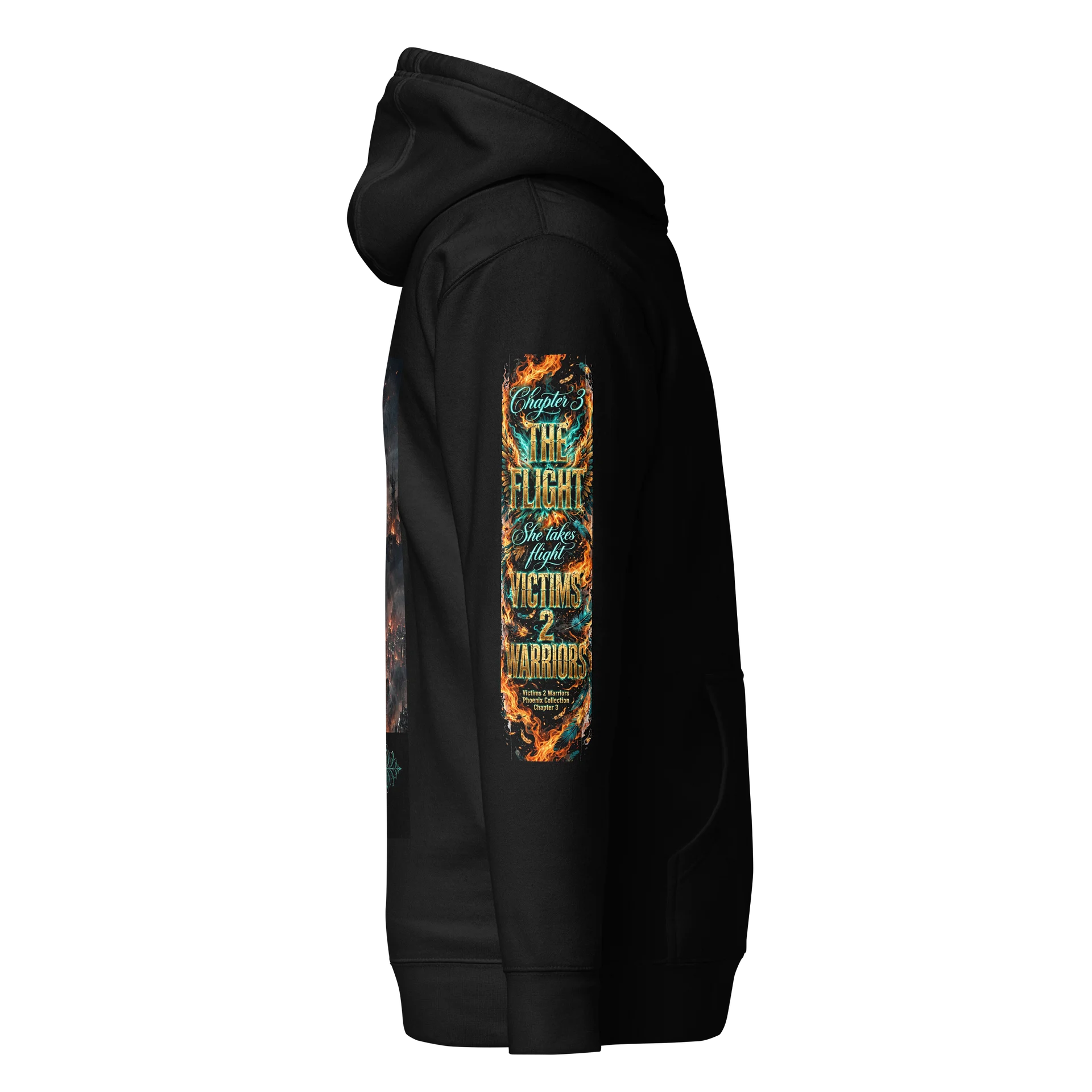 V2W -PHOENIX COLLECTION- “ The Flight “ Black Out Edition Hoodie product image (5)