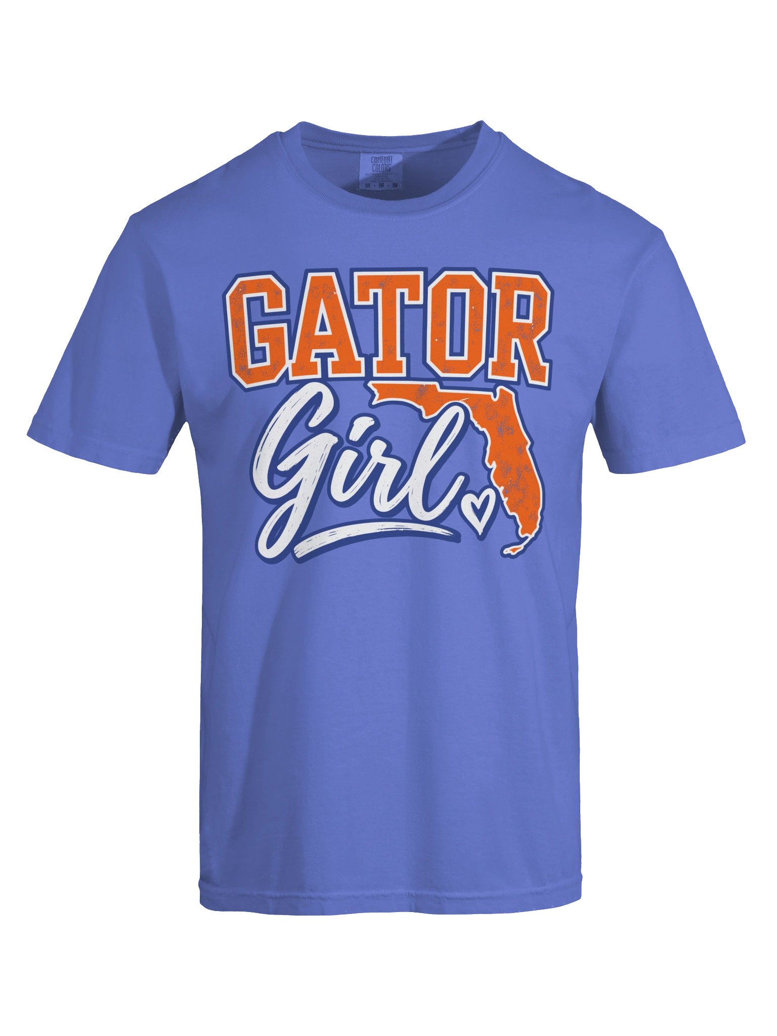 Gator Girl T-Shirt | Florida Map, Orange & Blue College Sports Tee, Gators Girl Souvenir Gift For Her product image (35)