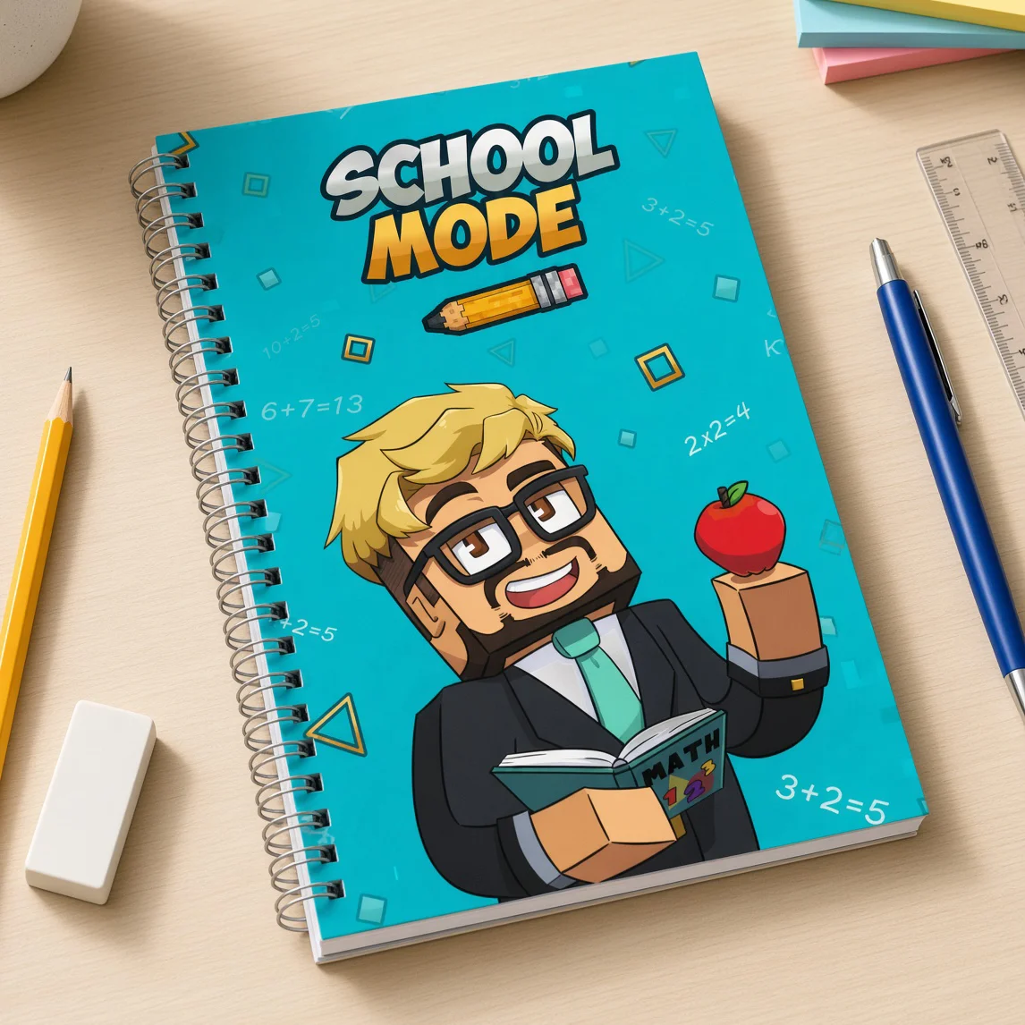 Farzy School Mode Spiral Notebook product image