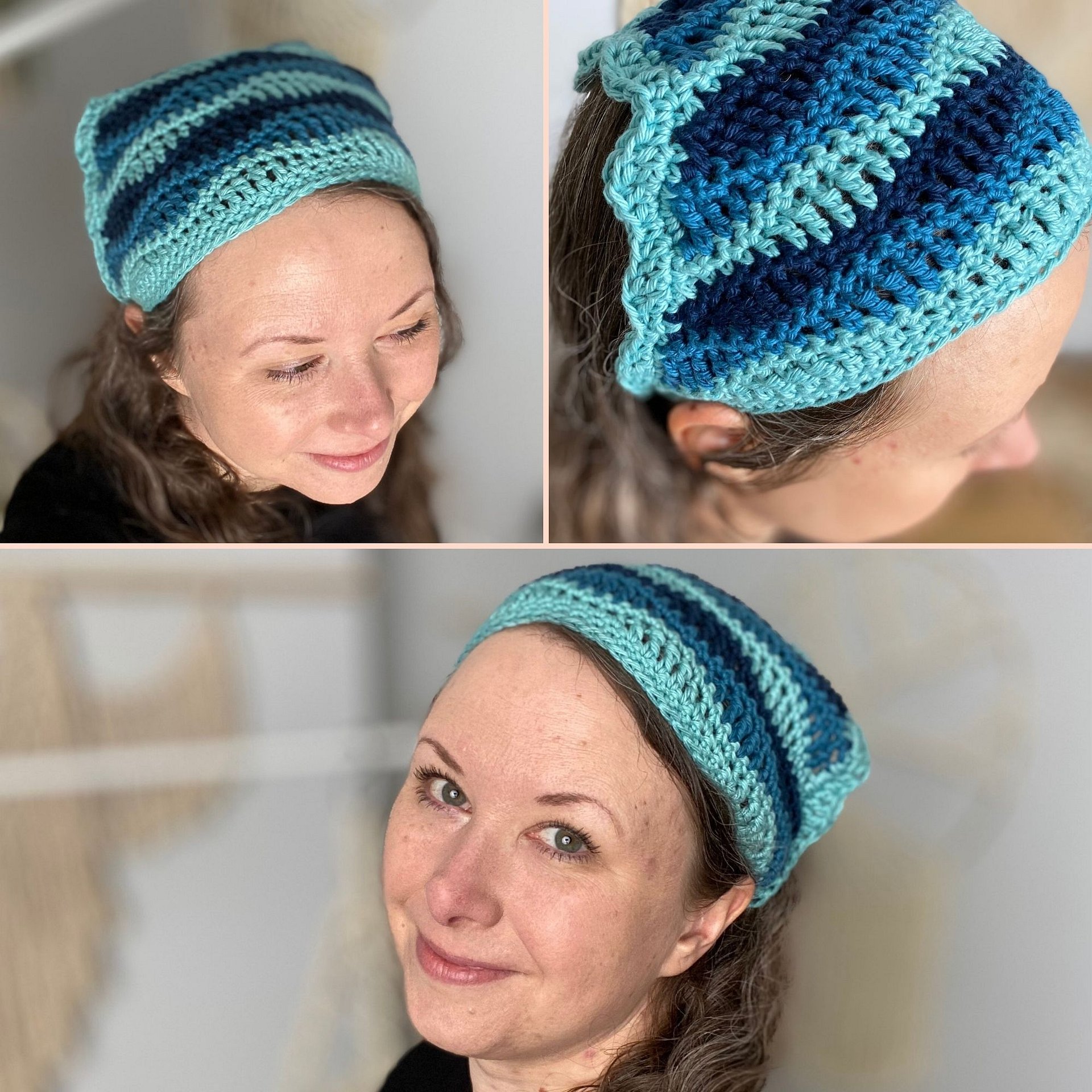 Crochet Bandana Pattern Bundle | 4 PDF Patterns for Women & Your Dog | Easy Summer Boho Headscarf, Wave Stitch, Granny Stitch product image (3)