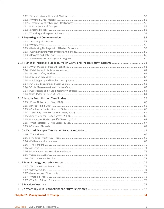 ASP 11 Domain 2 Topics 9–12: Complete Study Guide | Incident Investigations, Management of Change, Safety Performance Indicators & Emerging Technologies product image (4)
