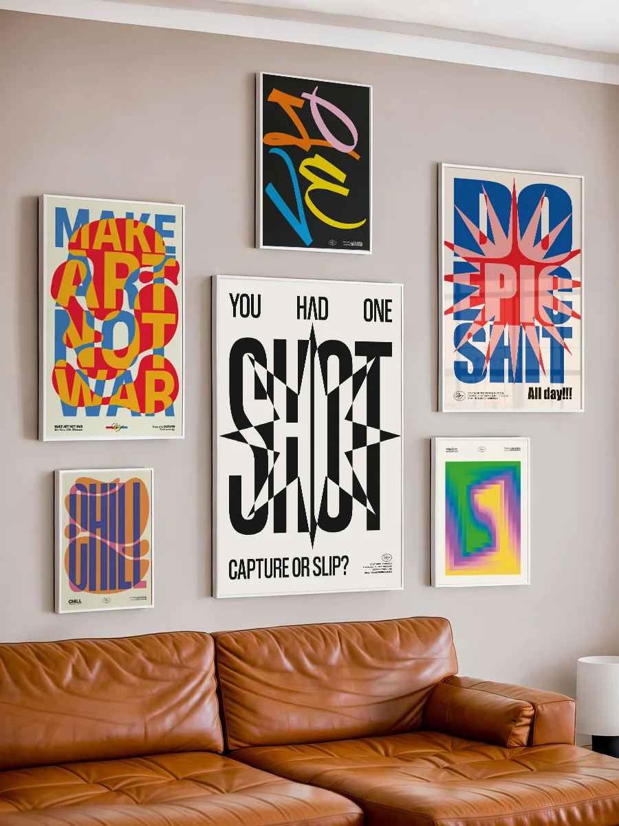 "ONE SHOT" Typography Framed Poster product image (4)