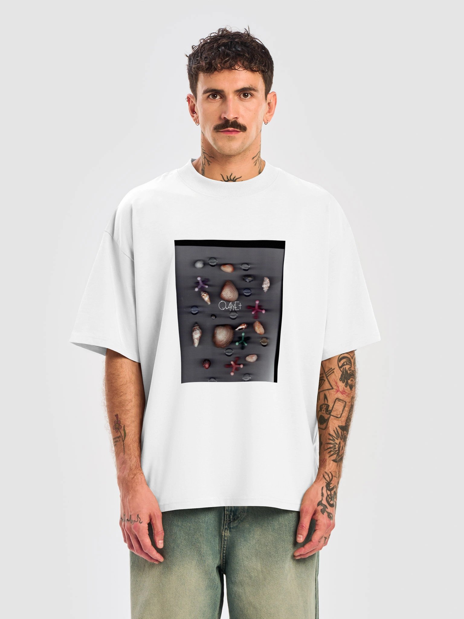 QWHYET Shellscape Shifted Oversized Tee product image (5)