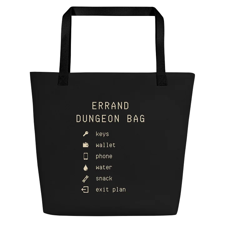 Errand Dungeon Tote Bag | Chronic Illness Spoonie & Disabled Gamer Bag product image (1)