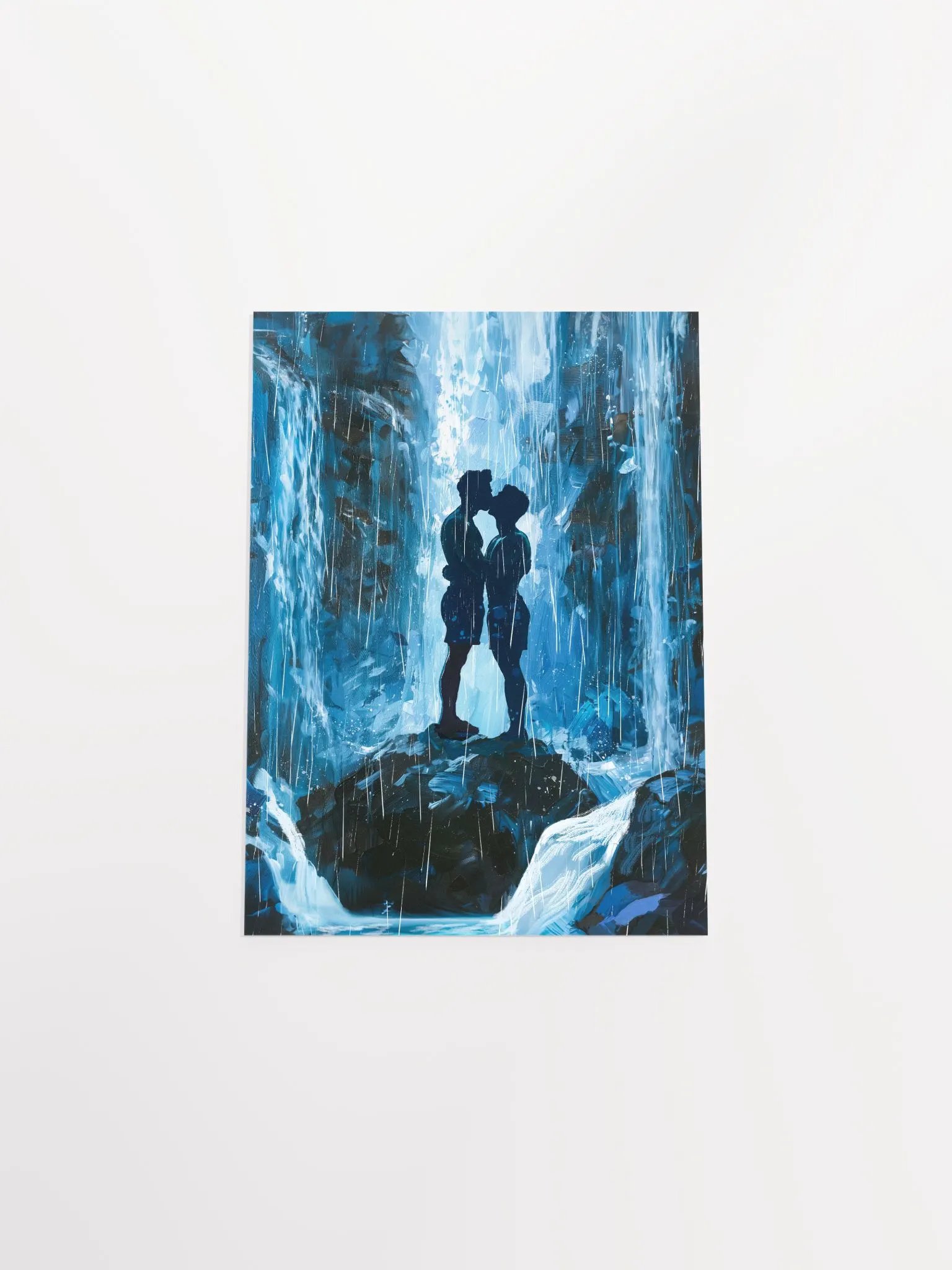 Kiss Beneath The Waterfalls - Gay Art Studio Art Print product image (4)