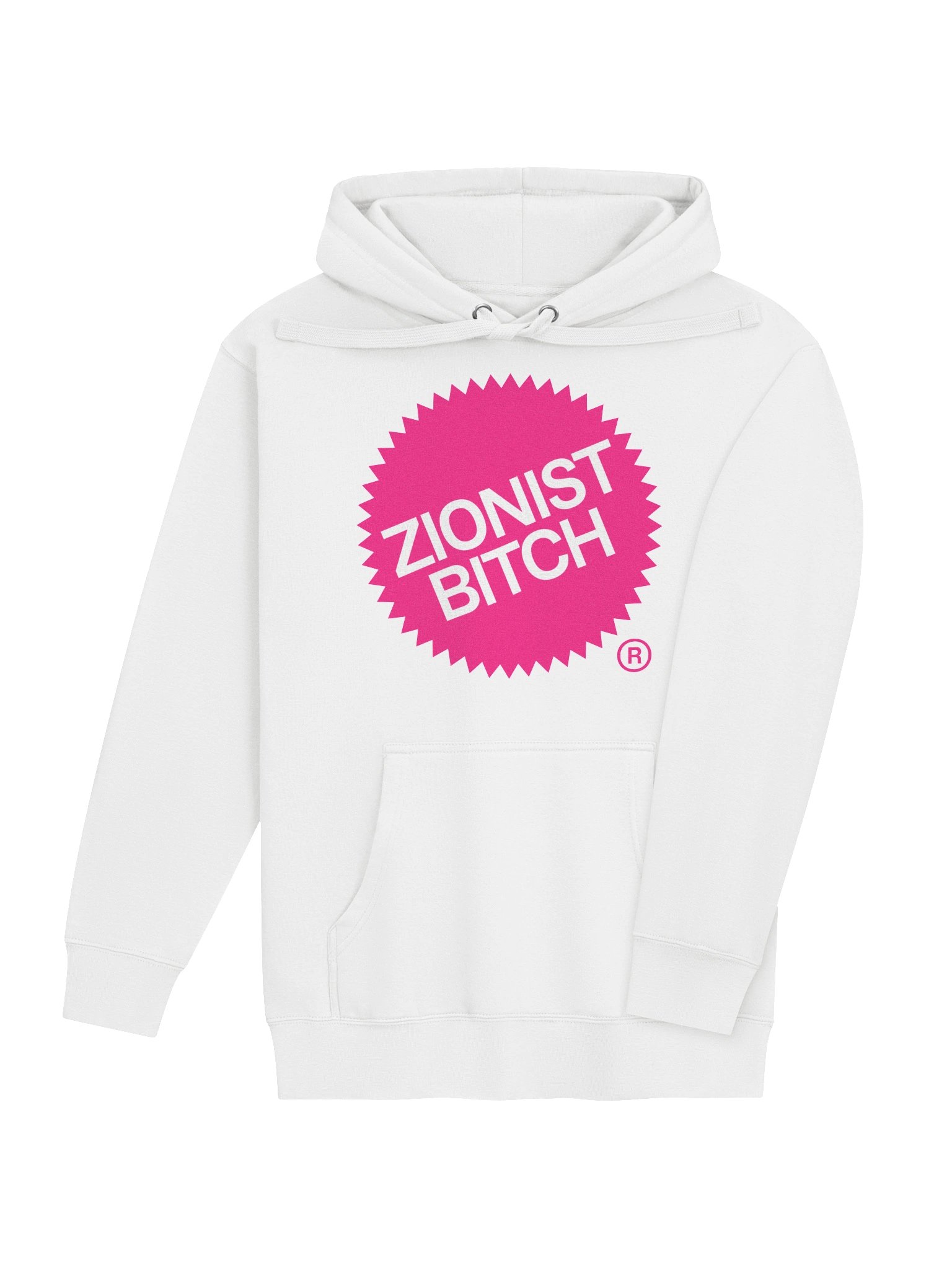 Zionist Bitch Label Hoodie (White) product image (4)