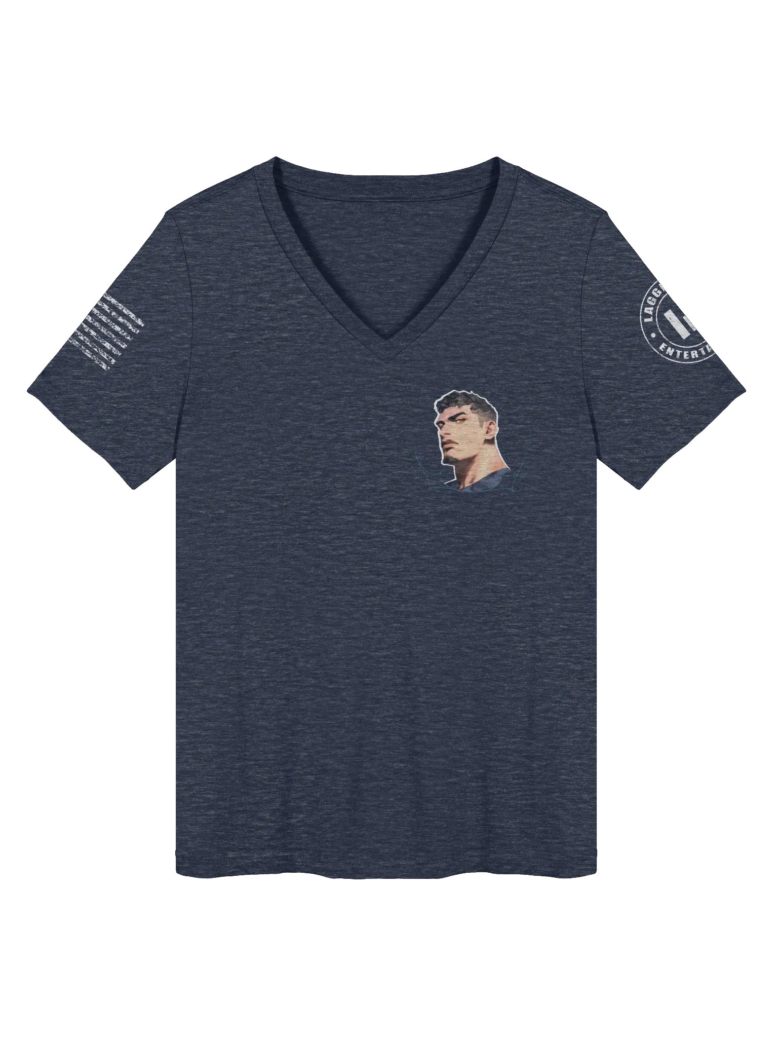 Chieftain Navy Blue V-neck Tee product image (1)