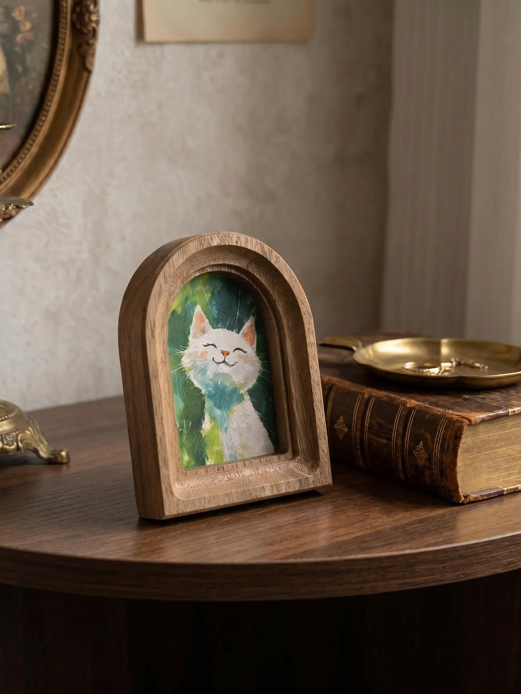 Handcrafted Walnut Wood Arch Picture Frame product image (2)