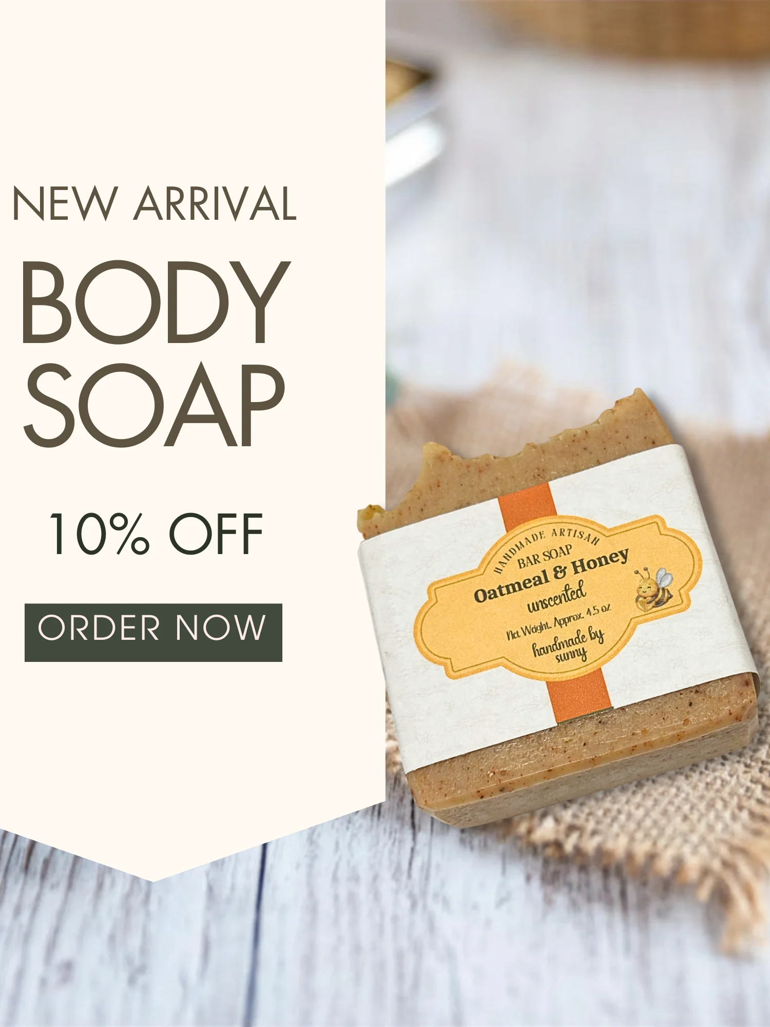Oatmeal & Honey Soap – Unscented product image (1)