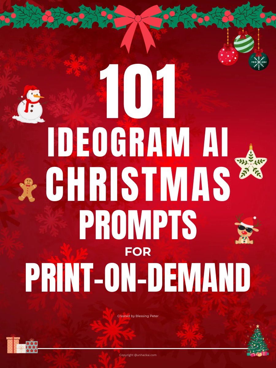 101 Ideogram Ai Christmas Prompts for Print on Demand product image (1)