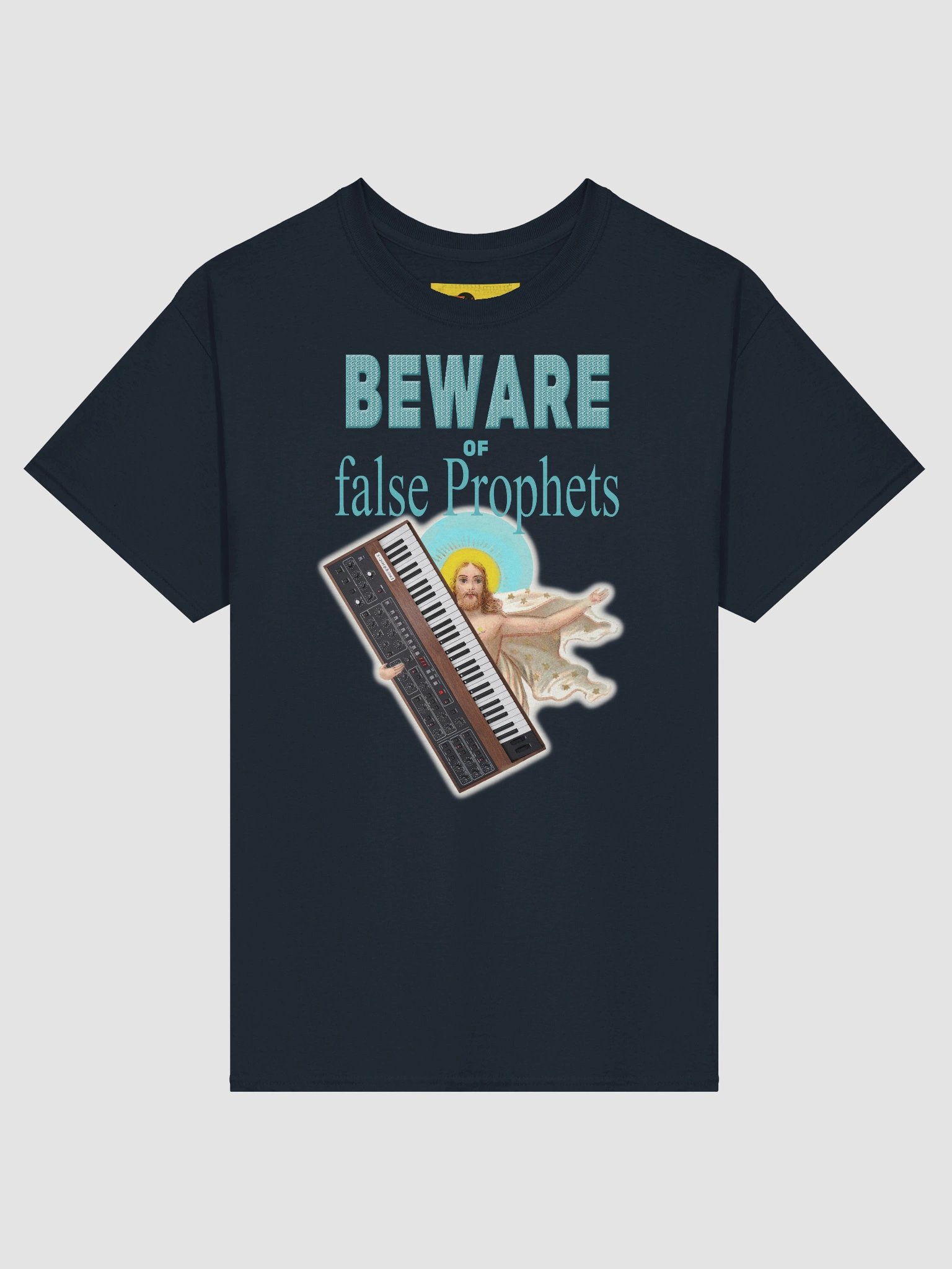 Beware of false PROPHETS! classic synth Tribute by Frank Fonik, Techno EDM Unisex t-shirt product image (1)