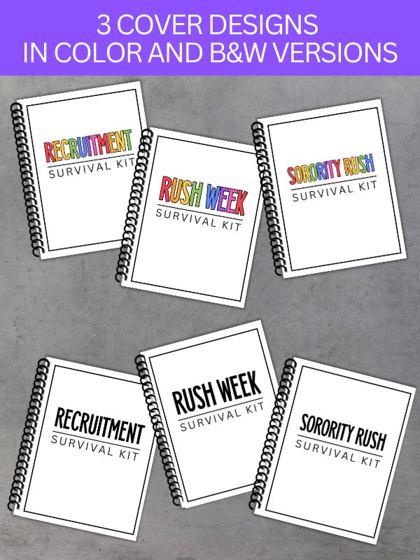 Sorority Rush Week Survival Kit, Sorority Recruitment Planner product image (7)