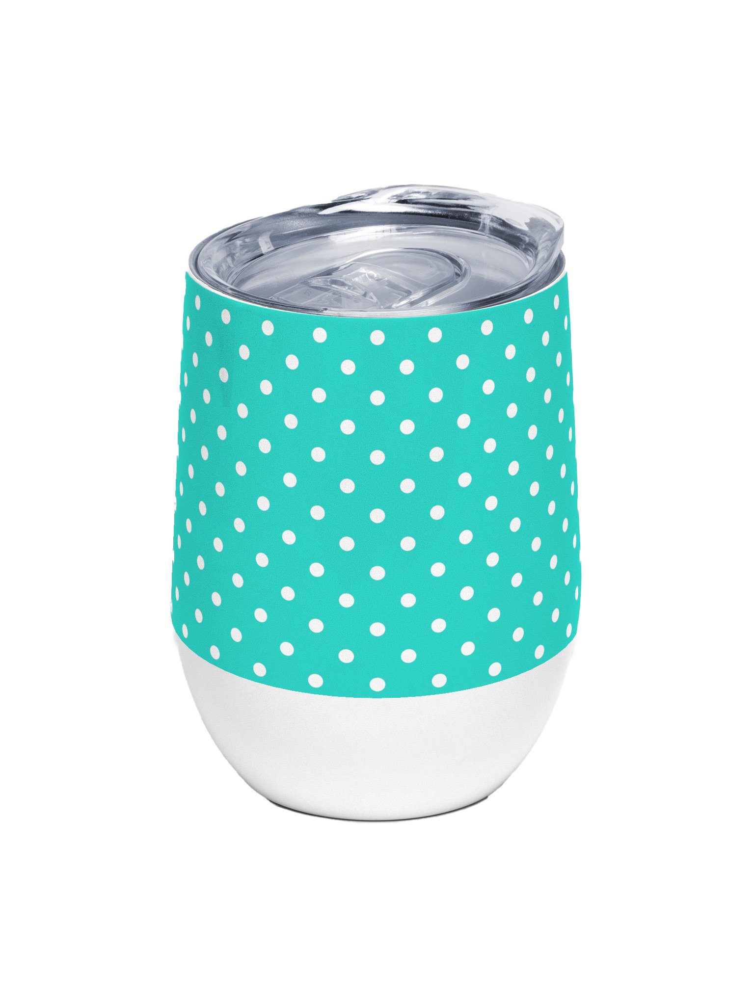 Teal Polka Dot Stainless Steel Wine Tumbler product image (1)