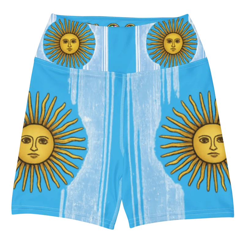 GMG Argentina Sky Women's Performance Biker Shorts | Grandma Gang Limited Edition product image (4)