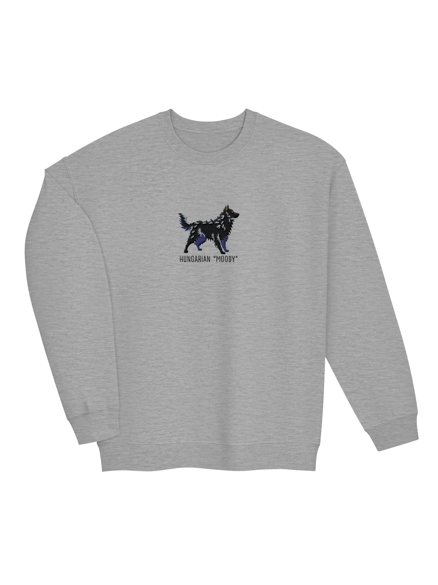 Hungarian Moody Sweatshirt (Embroidered) of a Hungarian Mudi(Black) product image (6)