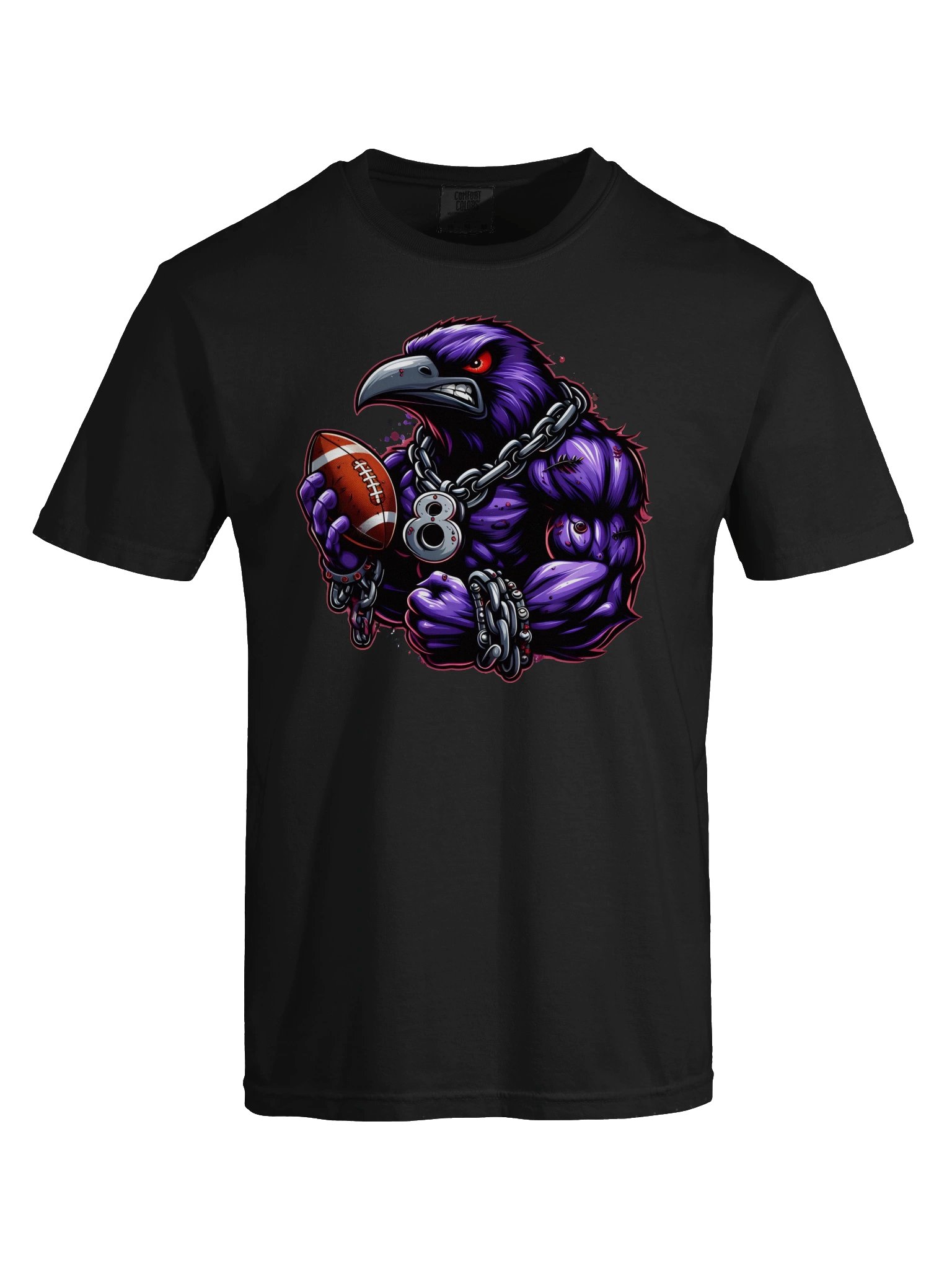 Angry Raven #8 Football Tee product image (9)