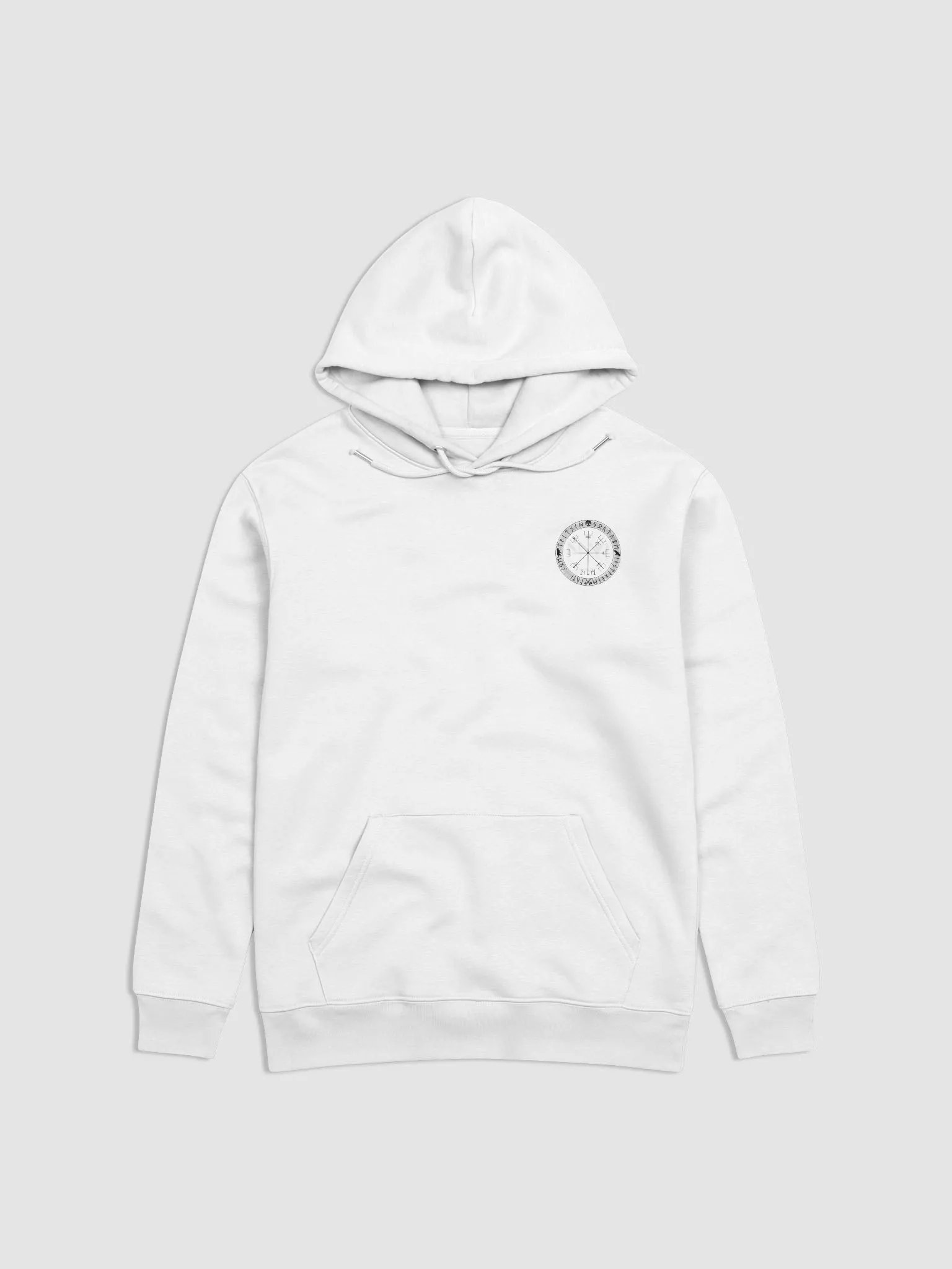Nordische Runen | Schwarzer Vegvísir | Essential Eco Hoodie product image (7)