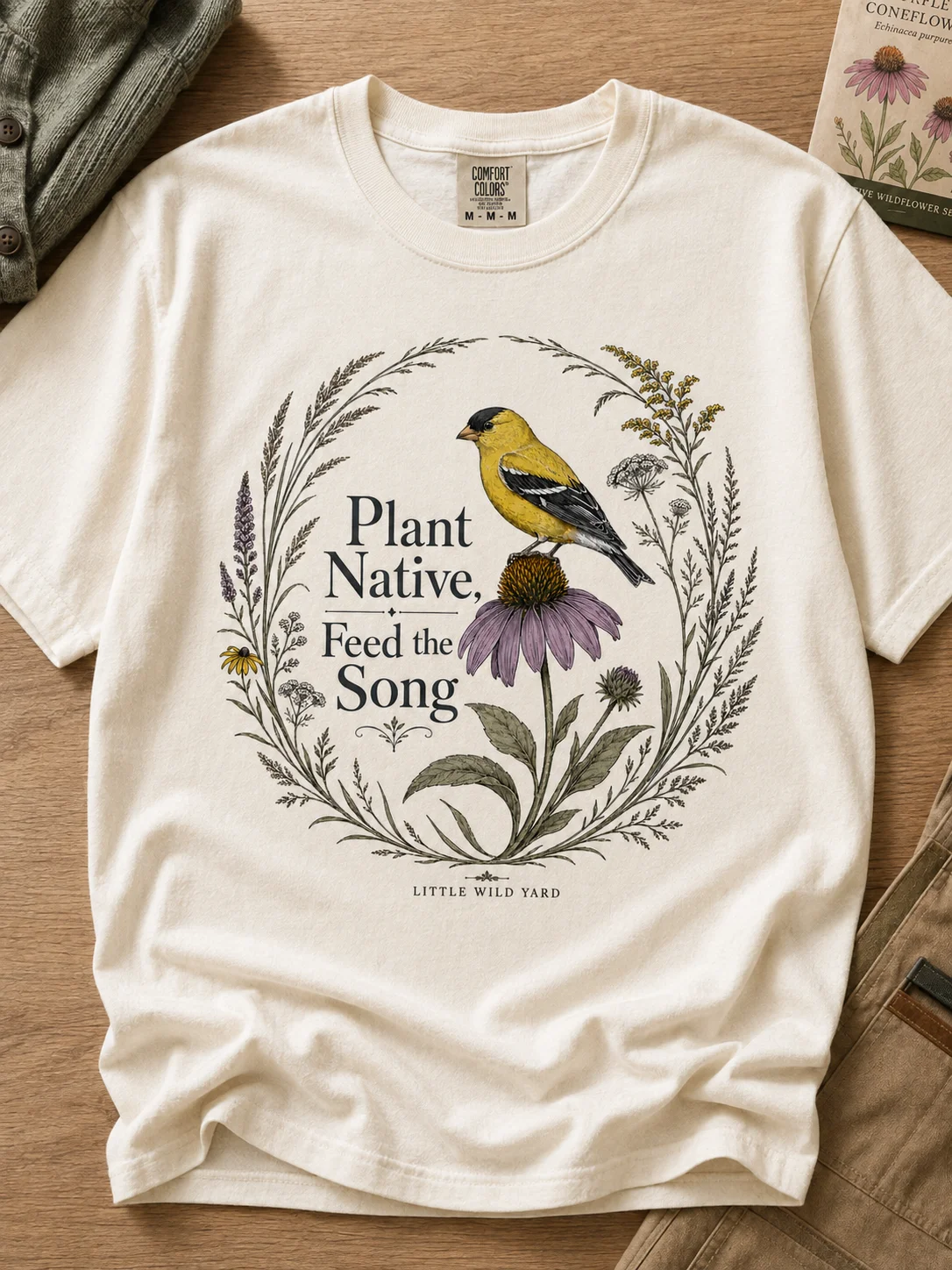 Plant Native, Feed the Song T-shirt product image (1)