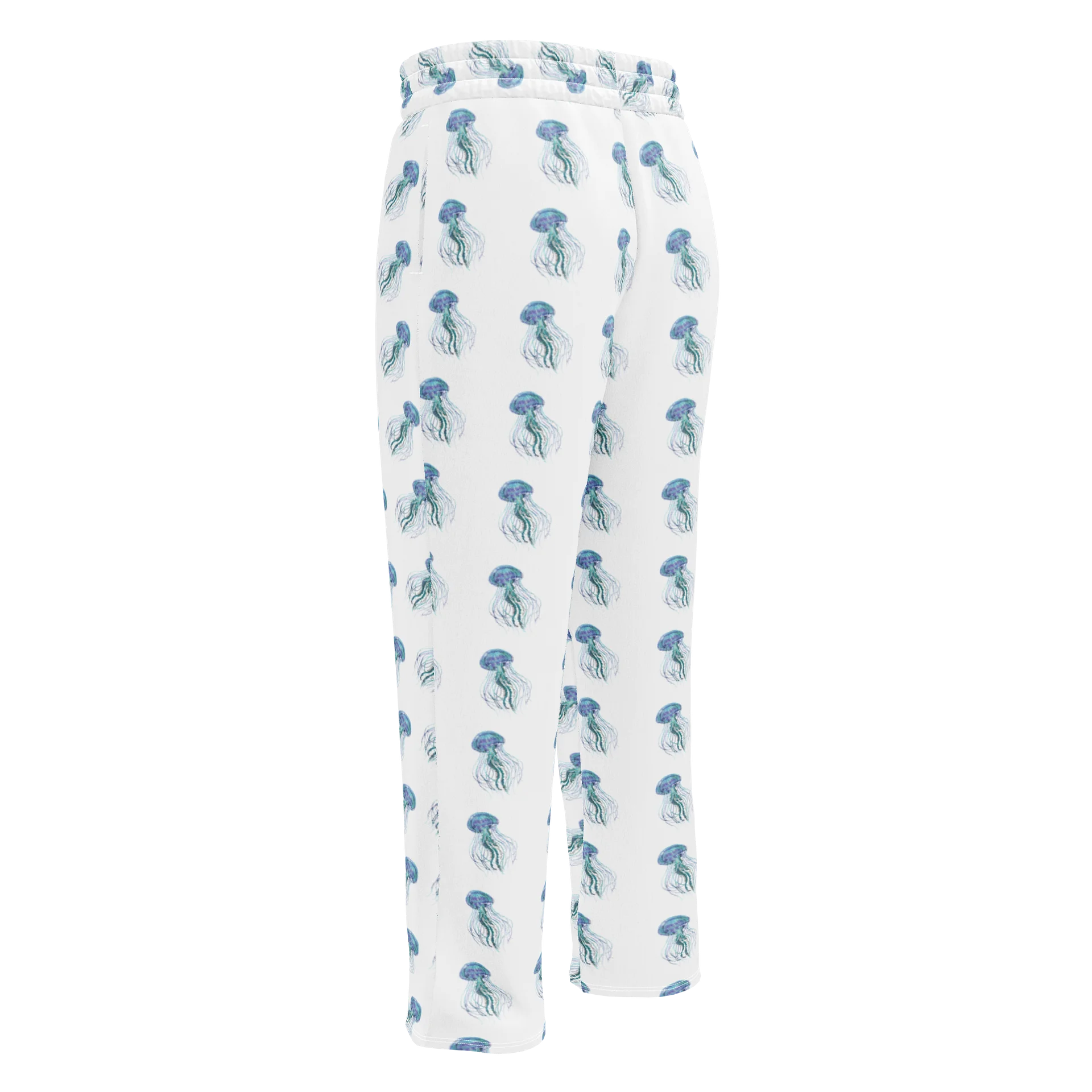 "JELLYFISH" ALL OVER PATTERNED WIDE LEG JOGGERS product image (2)