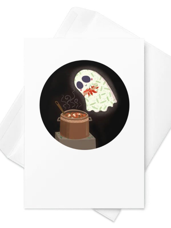 Little Ghost Chili Chef - Greeting Card product image (9)