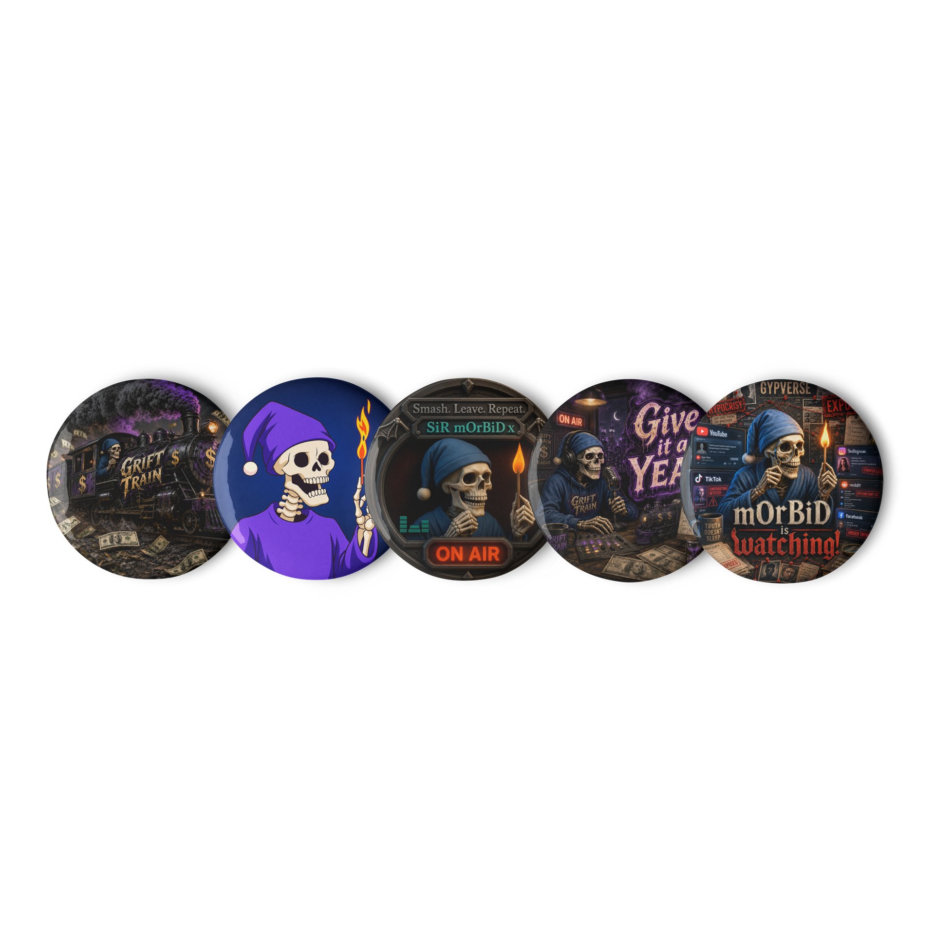 "mOrBiD" Set of Pin Buttons product image (2)