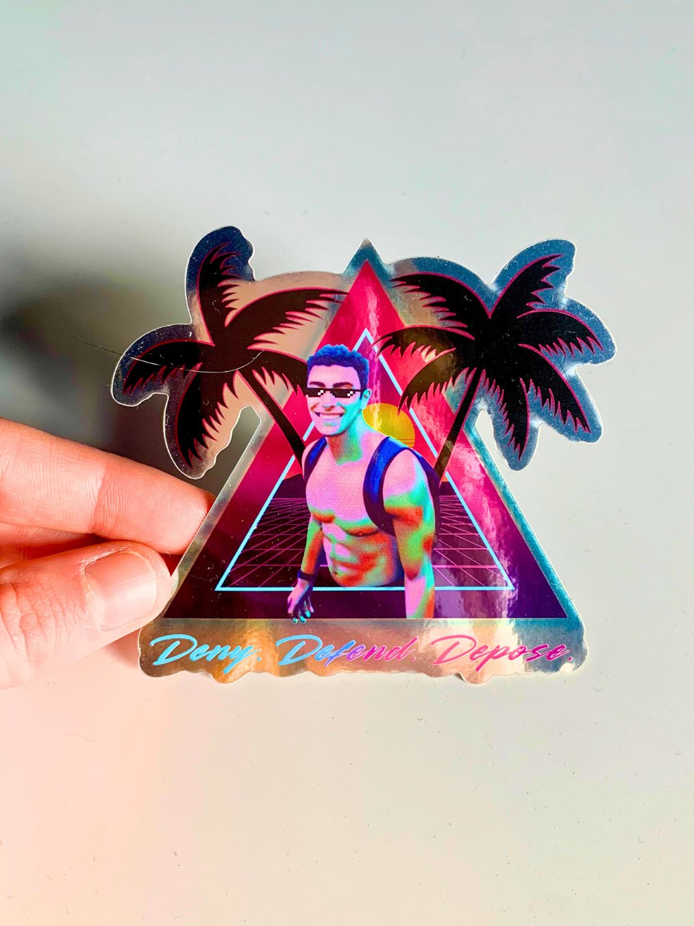 Vaporwave Vigilante Sticker product image (2)