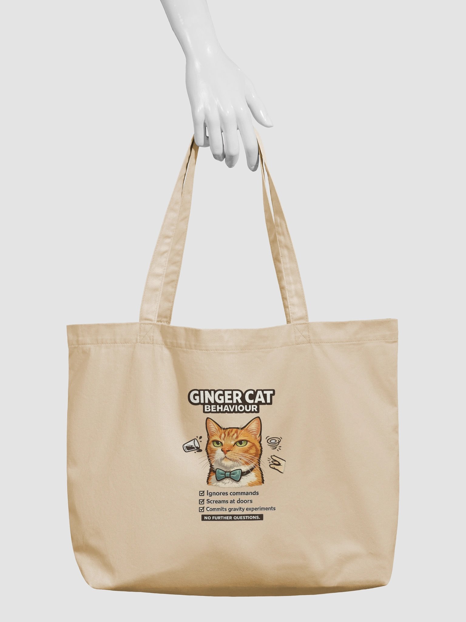 Whimsical Ginger Cat Behavior Tote product image (3)