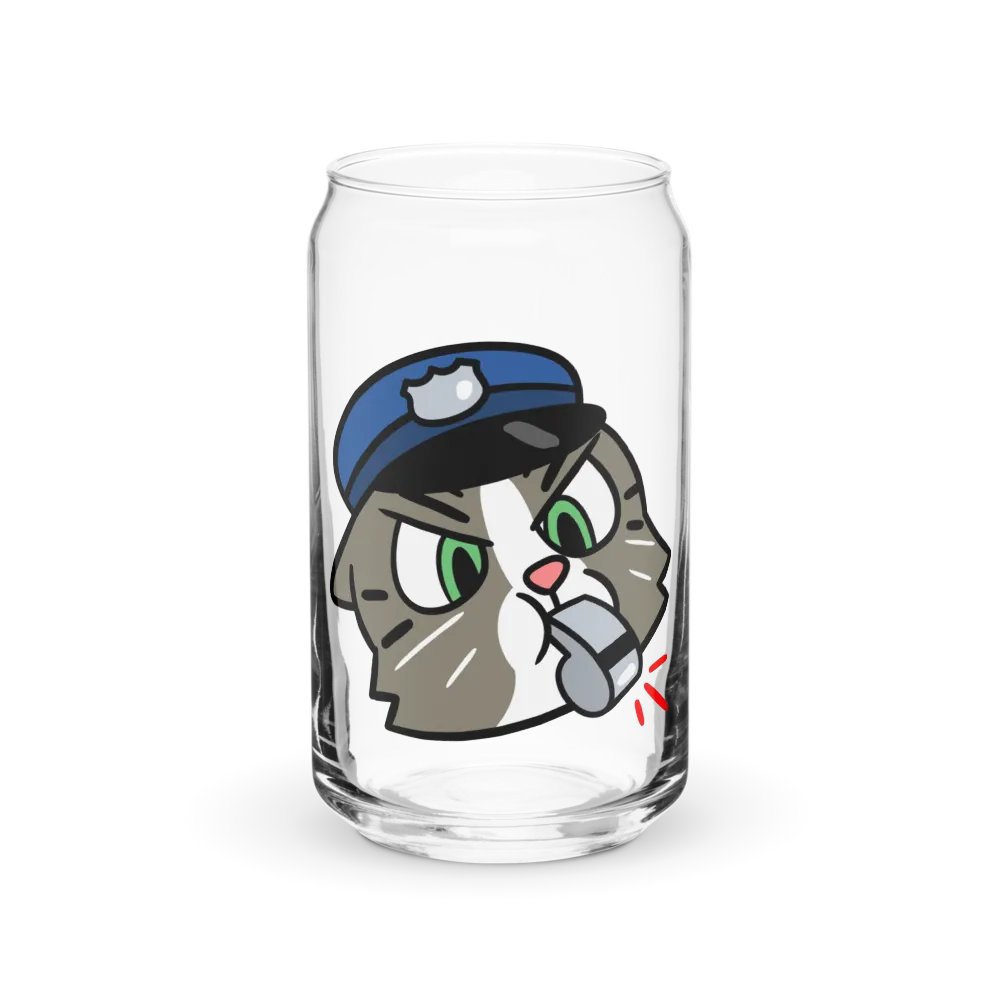 Officer Kitty Cat Can-Shaped Glass product image (2)