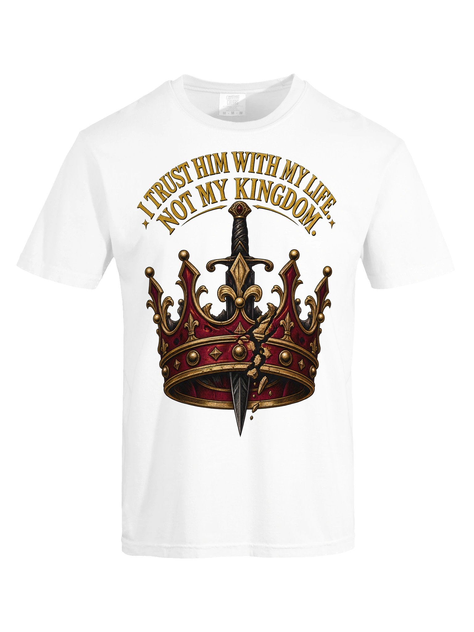 I Trust Him With My Life Not My Kingdom Romantasy Crown Shirt product image (10)